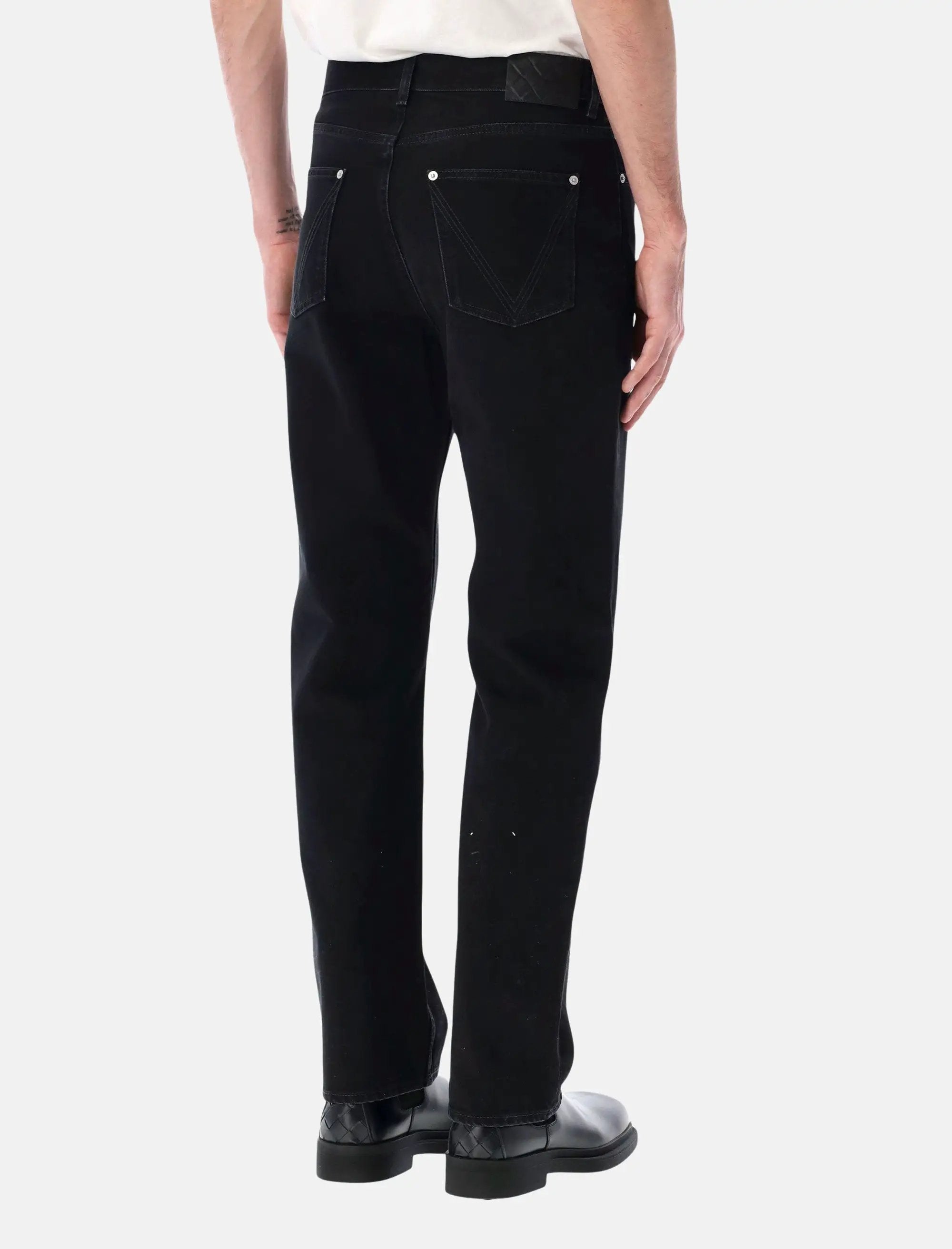 Black Straight Leg Jeans Bottega veneta оригінал – Купити в Україні – вид ззаду