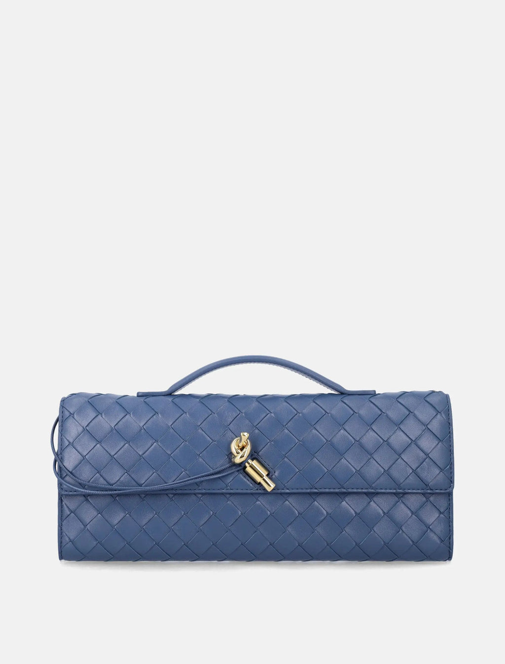 Andiamo Intrecciato Leather Clutch Bottega veneta – Гарантія оригінальності – боковий вид