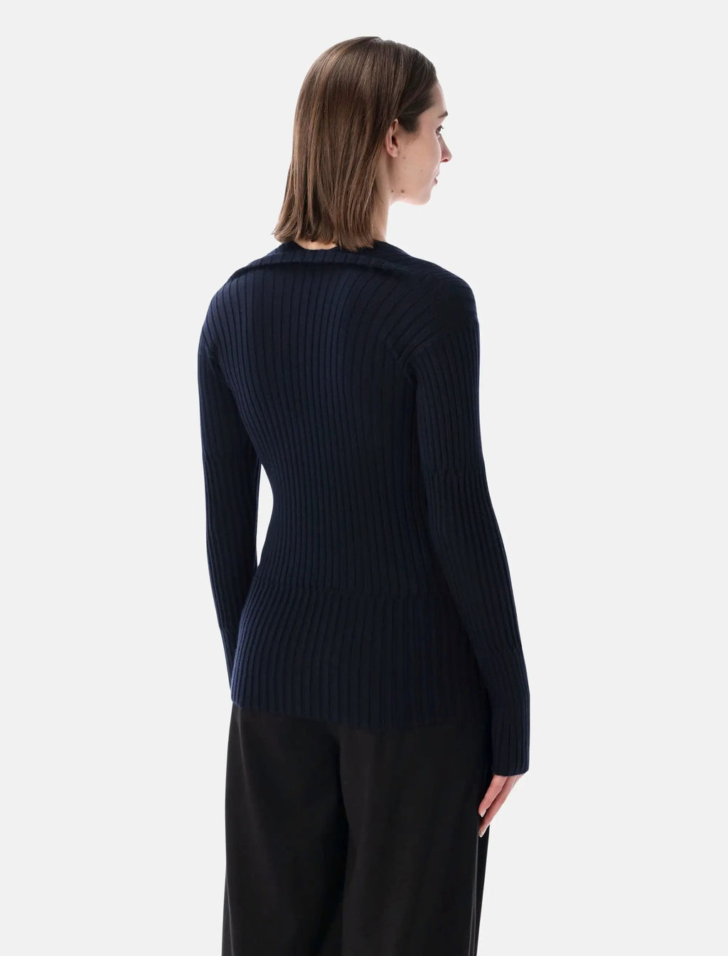 Cashmere And Silk Rib Sweater Bottega veneta оригінал – Купити в Україні – вид ззаду
