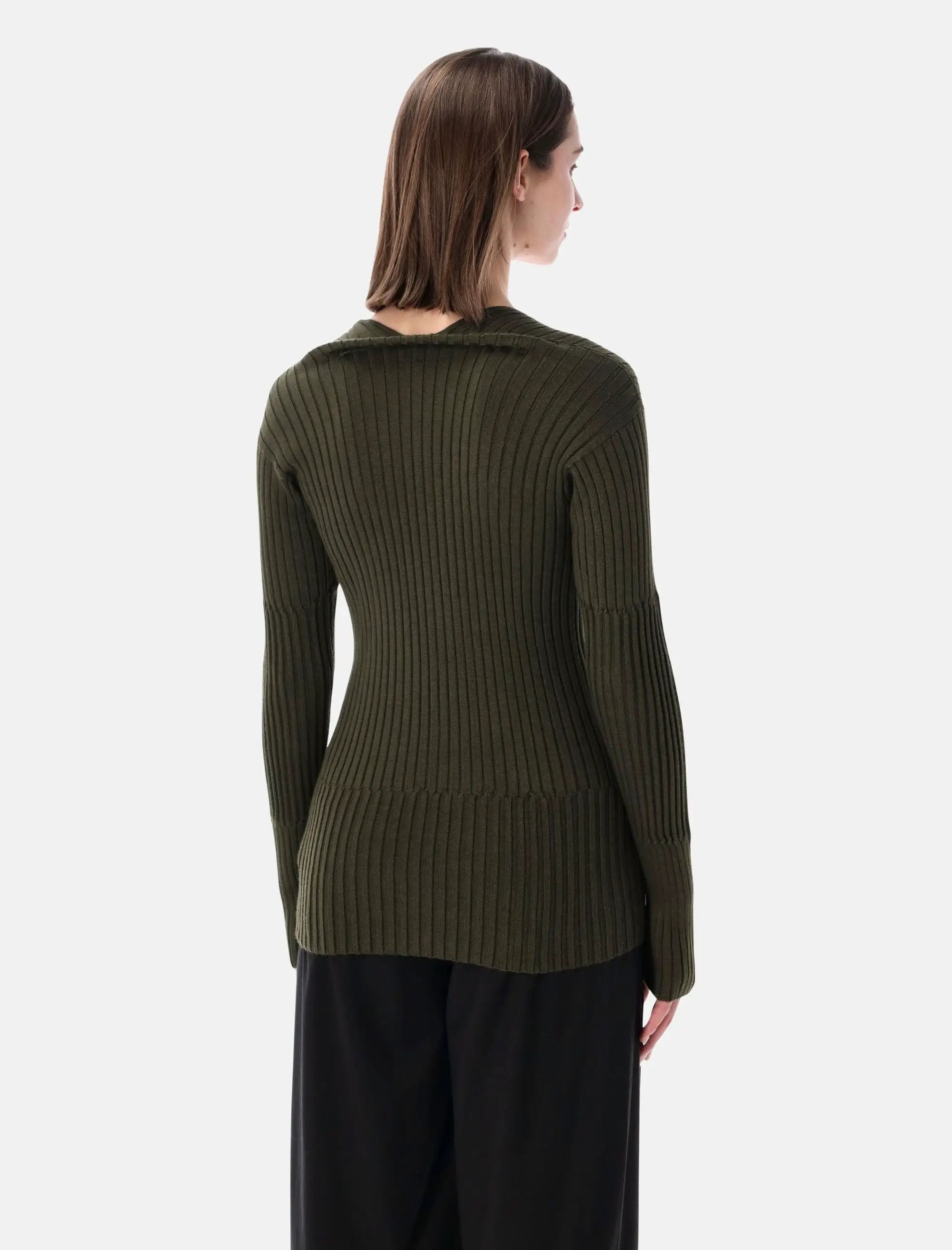 Cashmere And Silk Rib Sweater Bottega veneta оригінал – Купити в Україні – вид ззаду