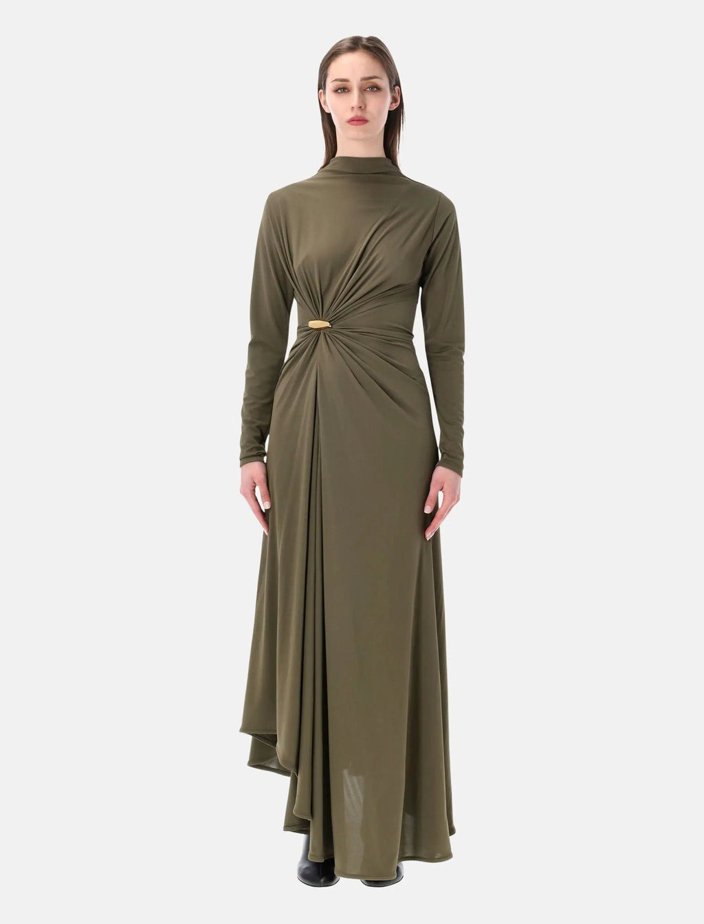 Crepe Viscose Jersey Dress Bottega veneta оригінал – Купити в Україні – боковий вид