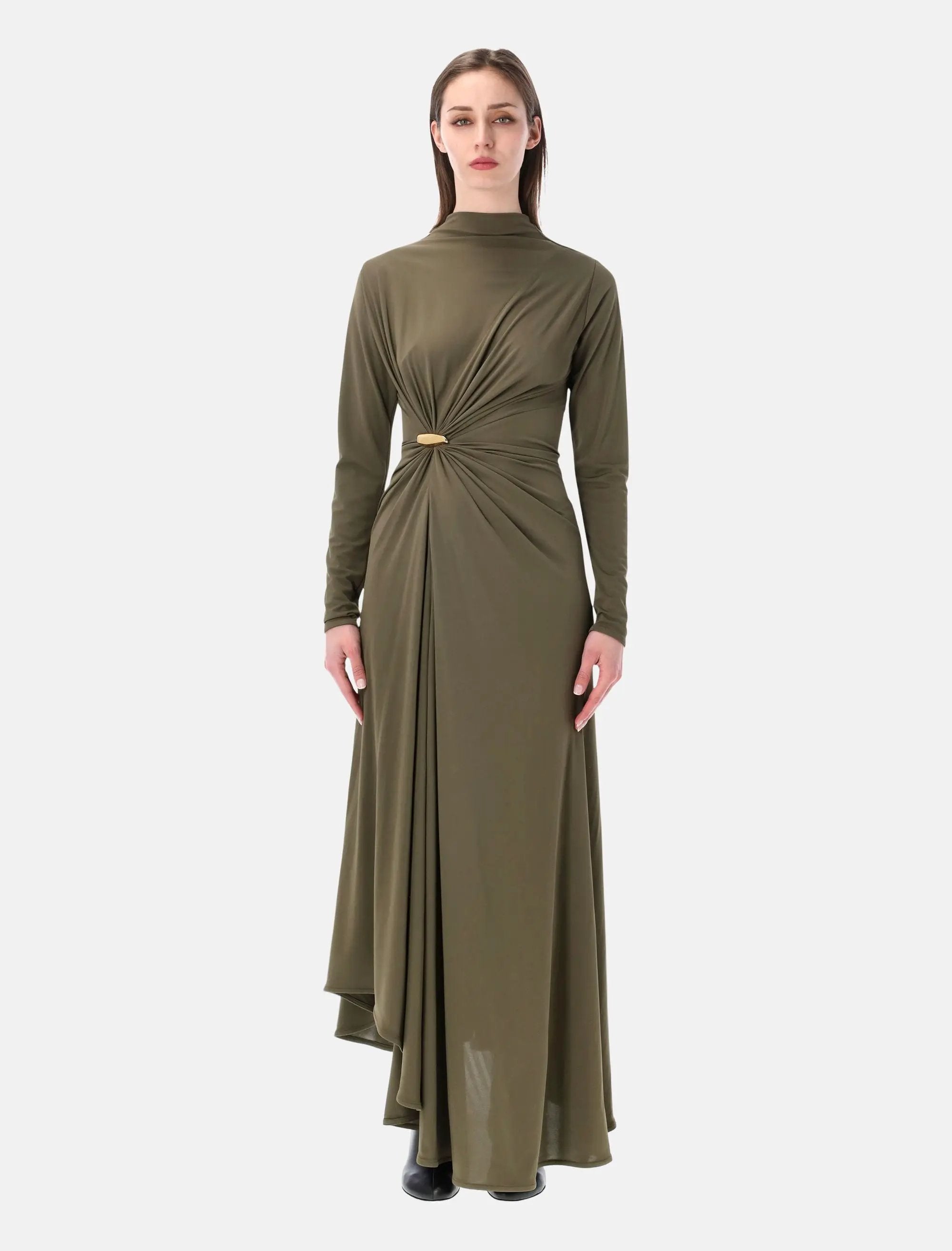 Crepe Viscose Jersey Dress Bottega veneta оригінал – Купити в Україні – боковий вид