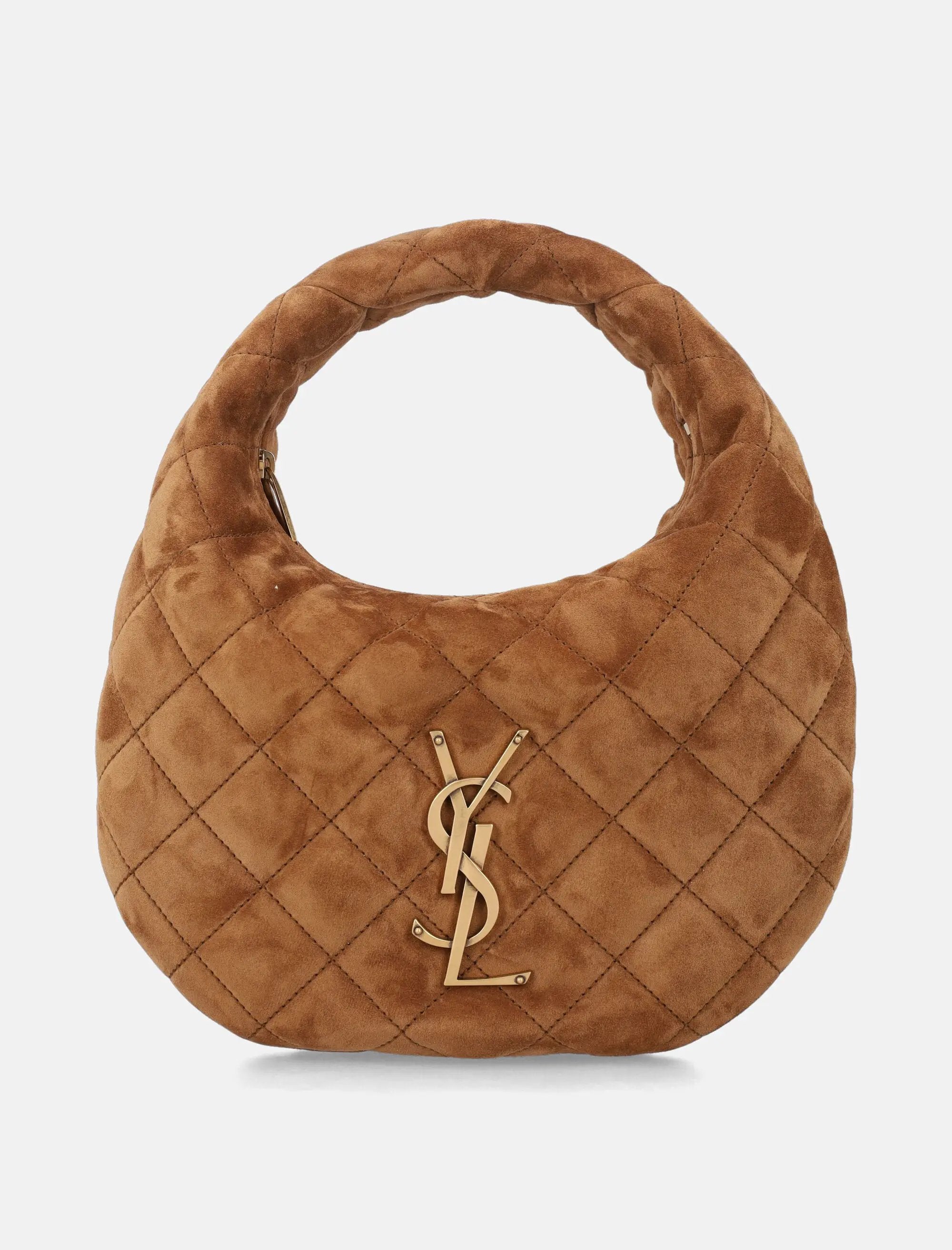 Icarino Quilted Suede Bag Saint laurent оригінал – Купити в Україні – боковий вид