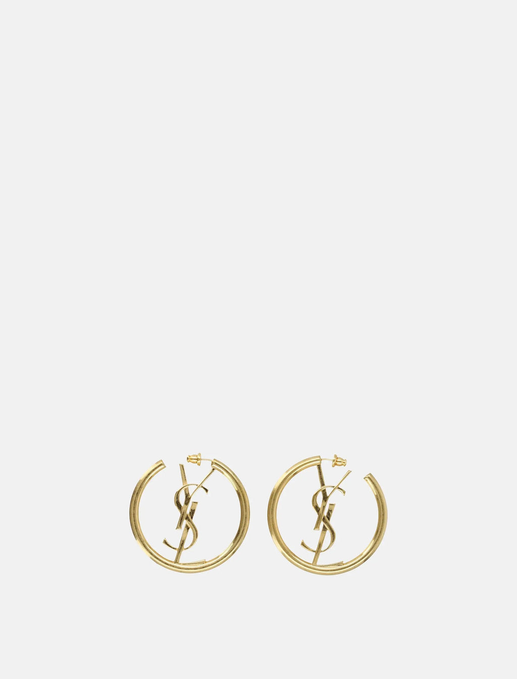 Cassandre Hoop Earrings Saint laurent – Гарантія оригінальності – боковий вид