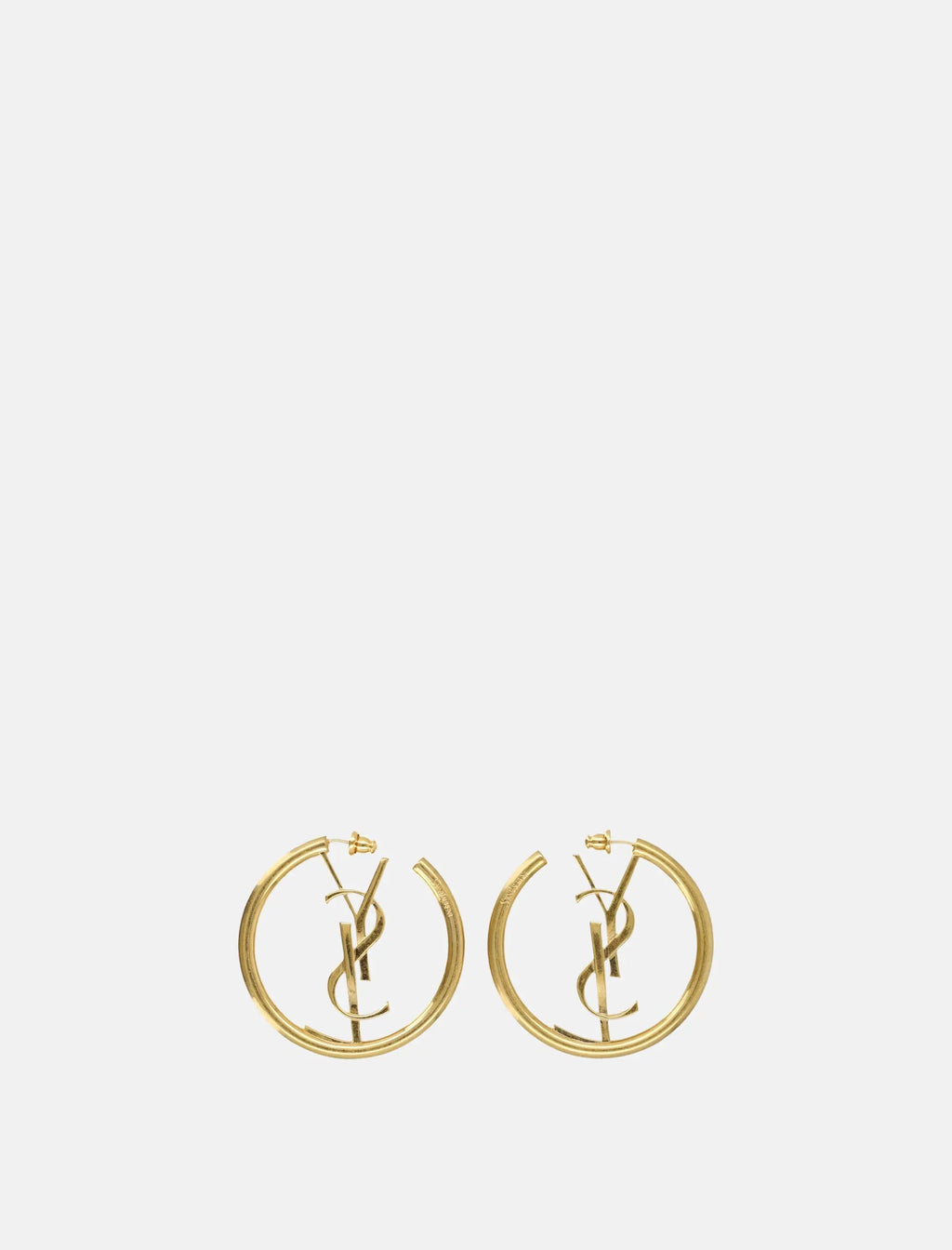Cassandre Hoop Earrings Saint laurent – Гарантія оригінальності – вид ззаду