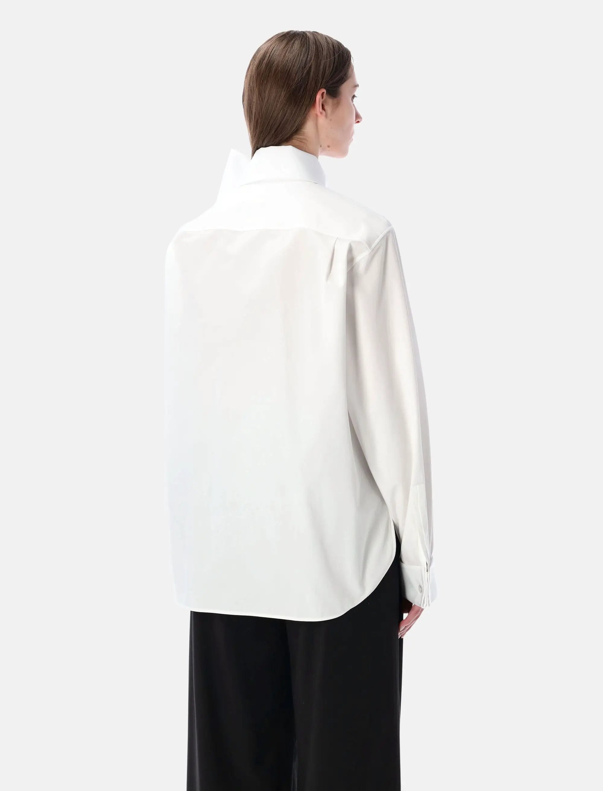 Cotton Poplin Lavallière Shirt Saint laurent оригінал – Купити в Україні – вид ззаду