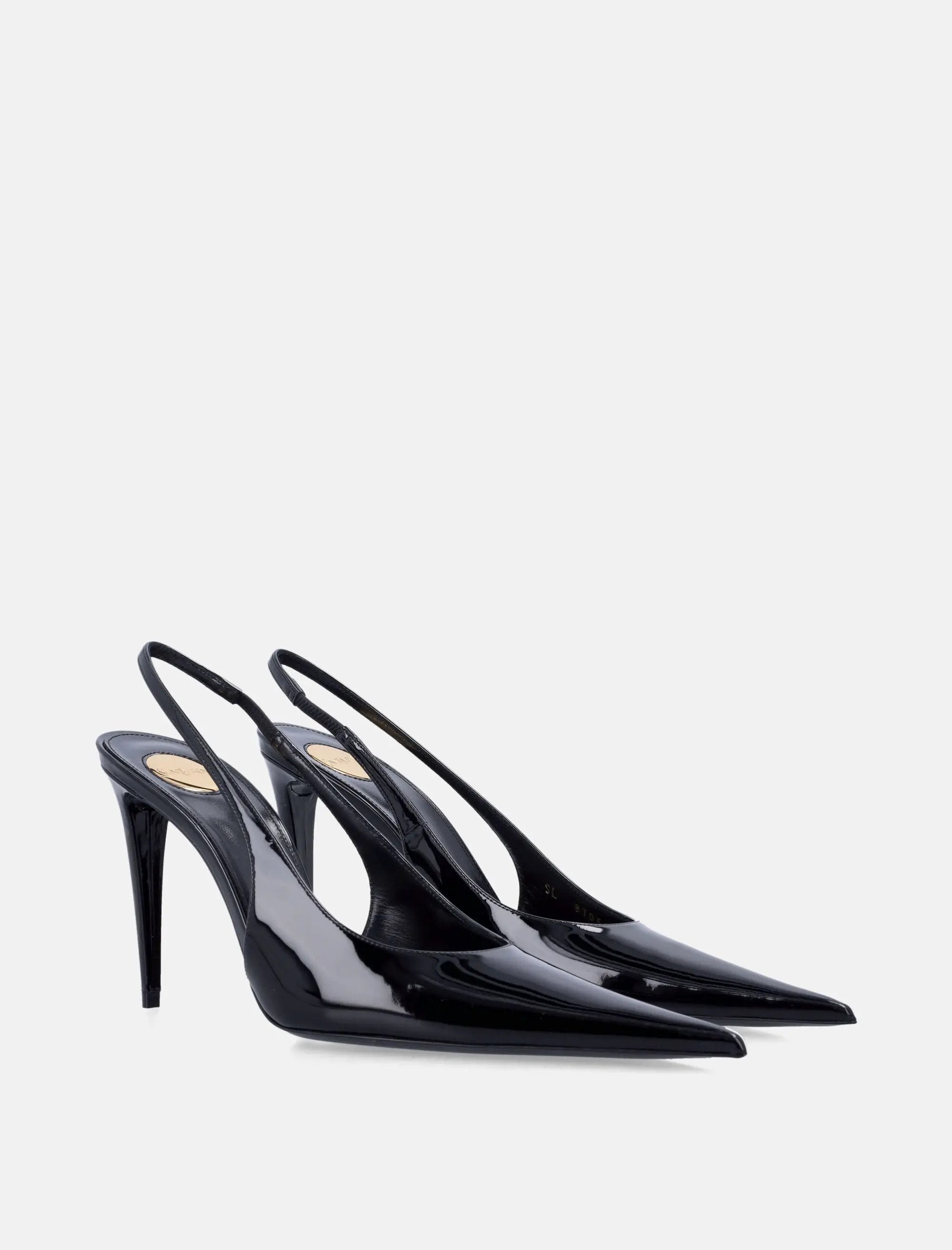 Guermantes Patent Leather Slingback Pumps Saint laurent – Гарантія оригінальності – вид ззаду