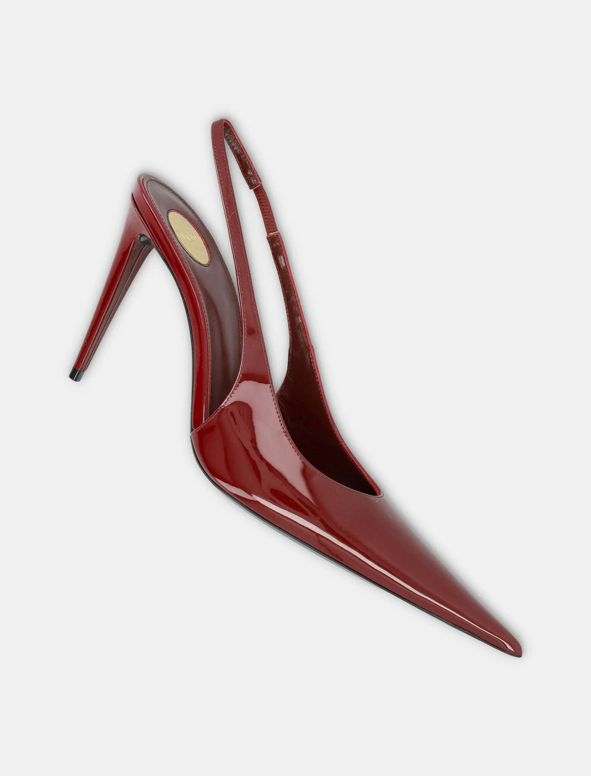 Guermantes Patent Leather Slingback Pumps Saint laurent – Гарантія оригінальності – детальний вид
