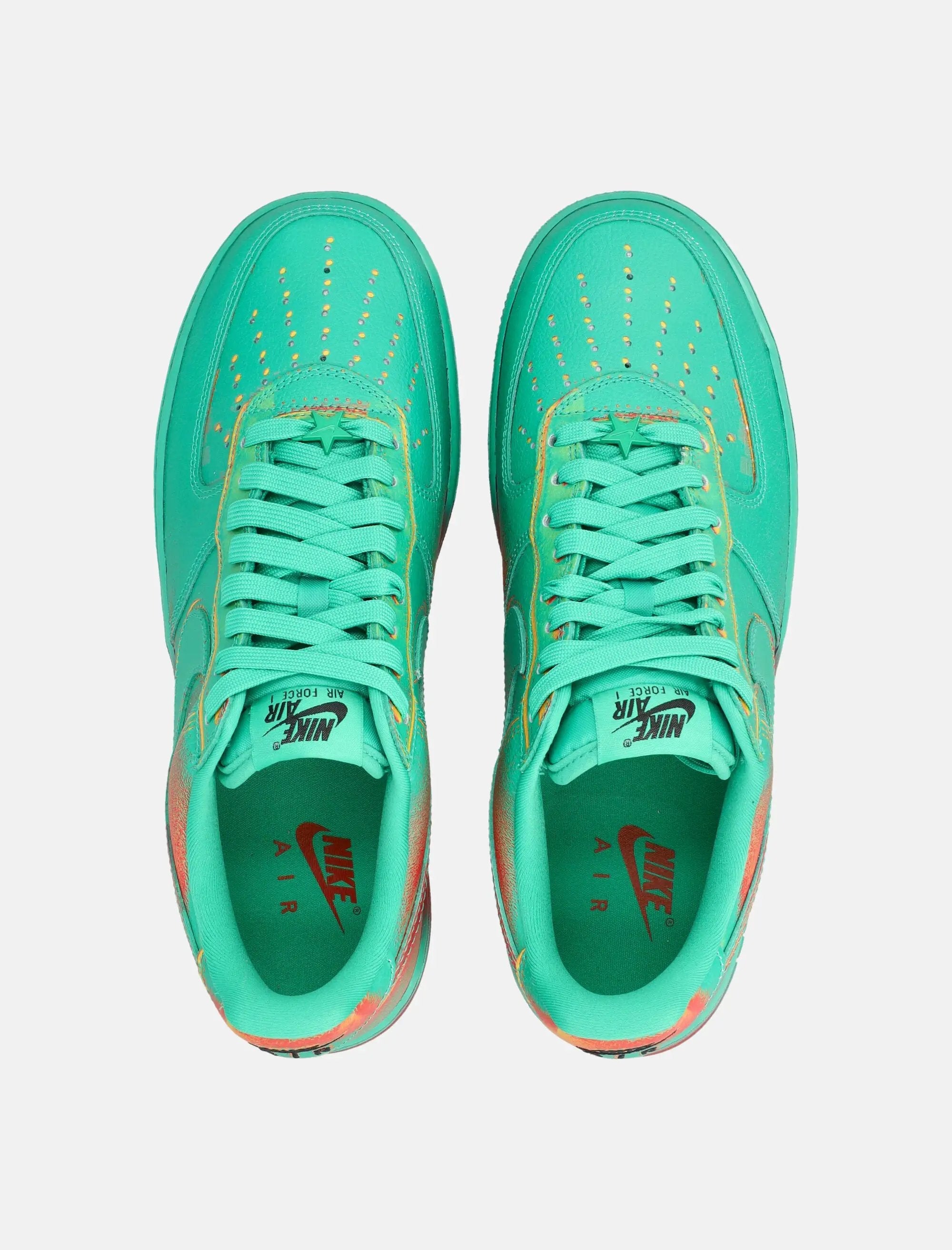 Air Force 1 Low Stadium Green And Laser Orange Sneakers Nike оригінал – Купити в Україні – вид ззаду