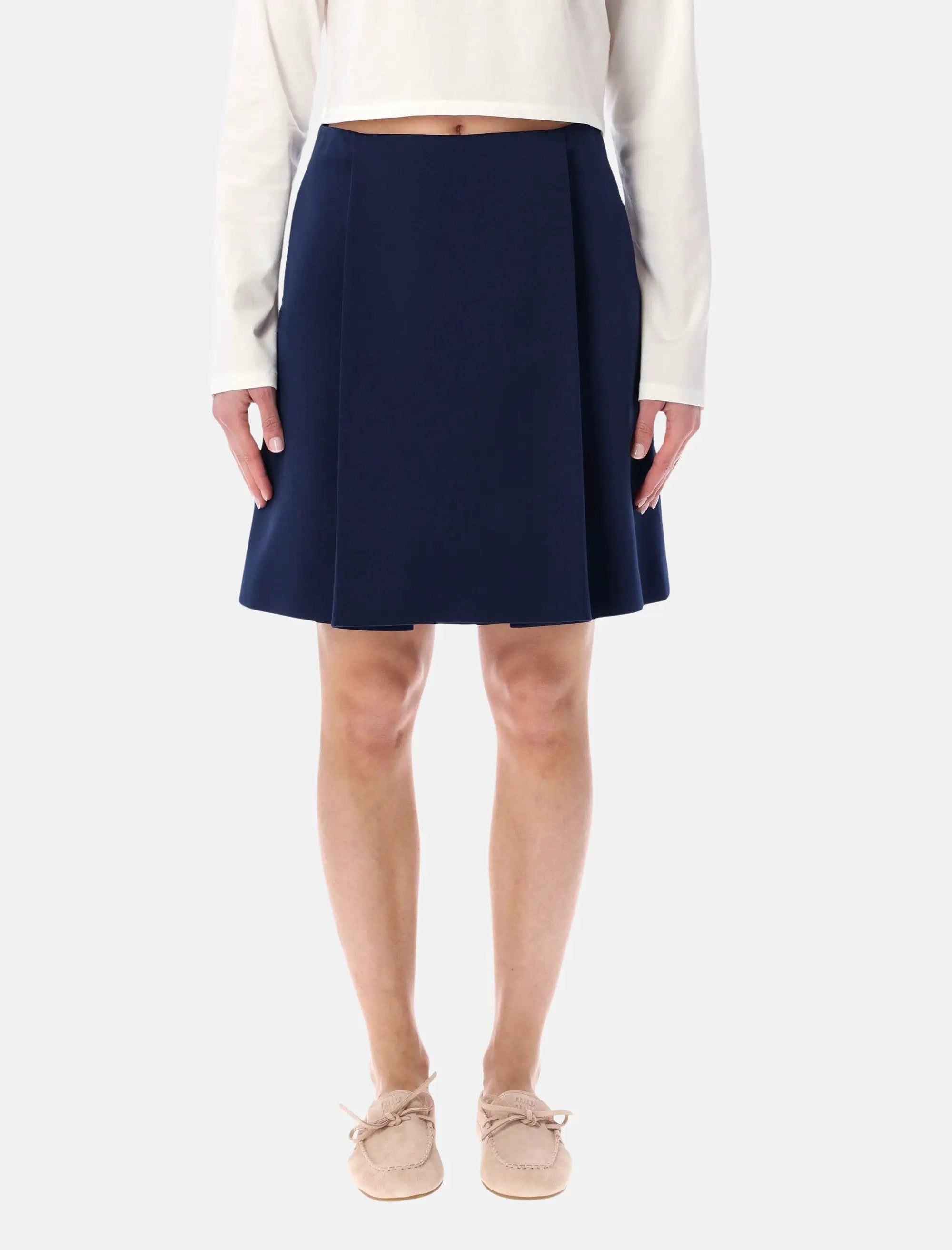 Technical Jersey Mini Skirt Miu miu оригінал – Купити в Україні – боковий вид