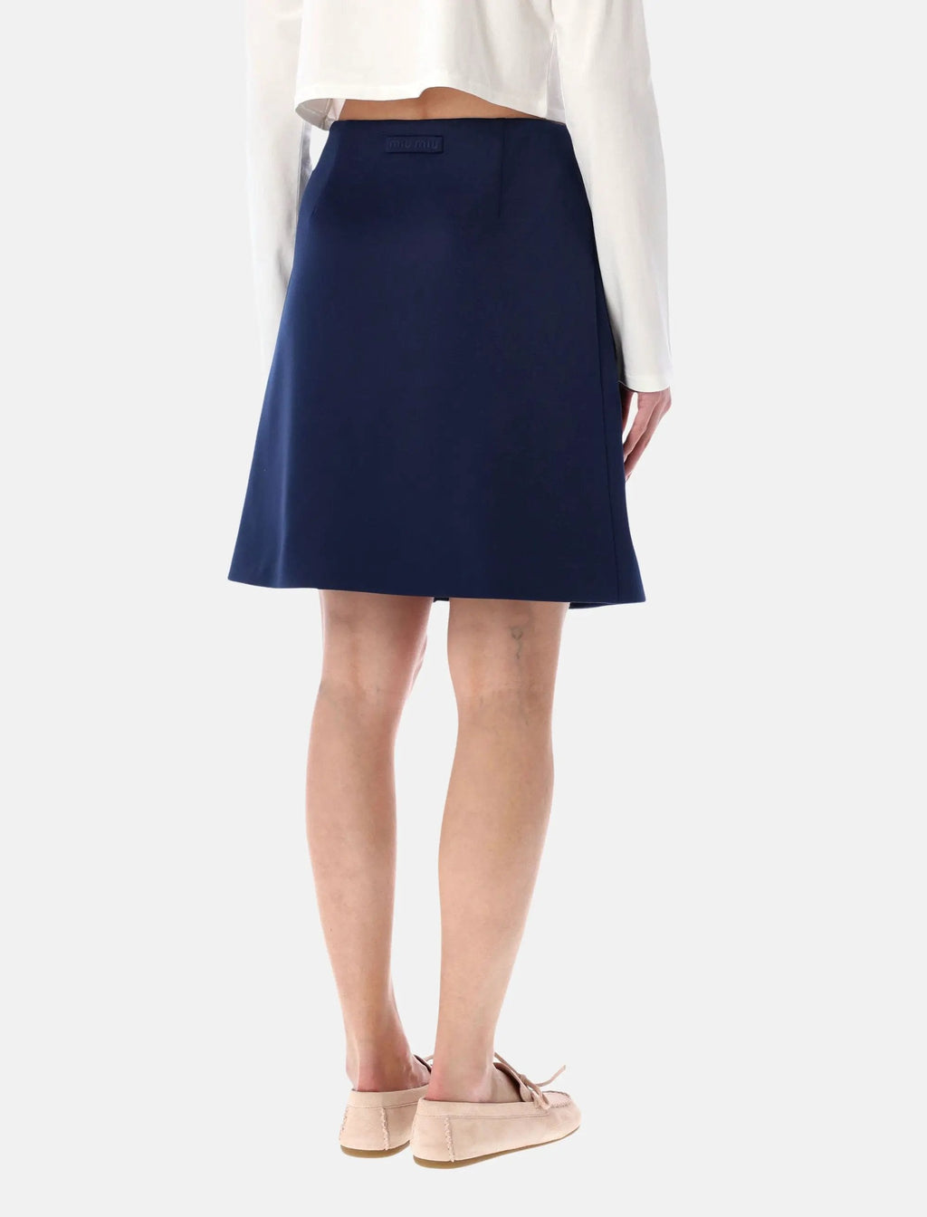 Technical Jersey Mini Skirt Miu miu оригінал – Купити в Україні – вид ззаду