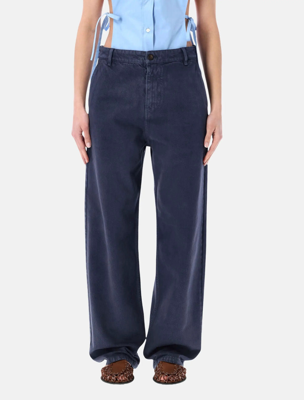Gabardine Straight Pants Miu miu оригінал – Купити в Україні – боковий вид
