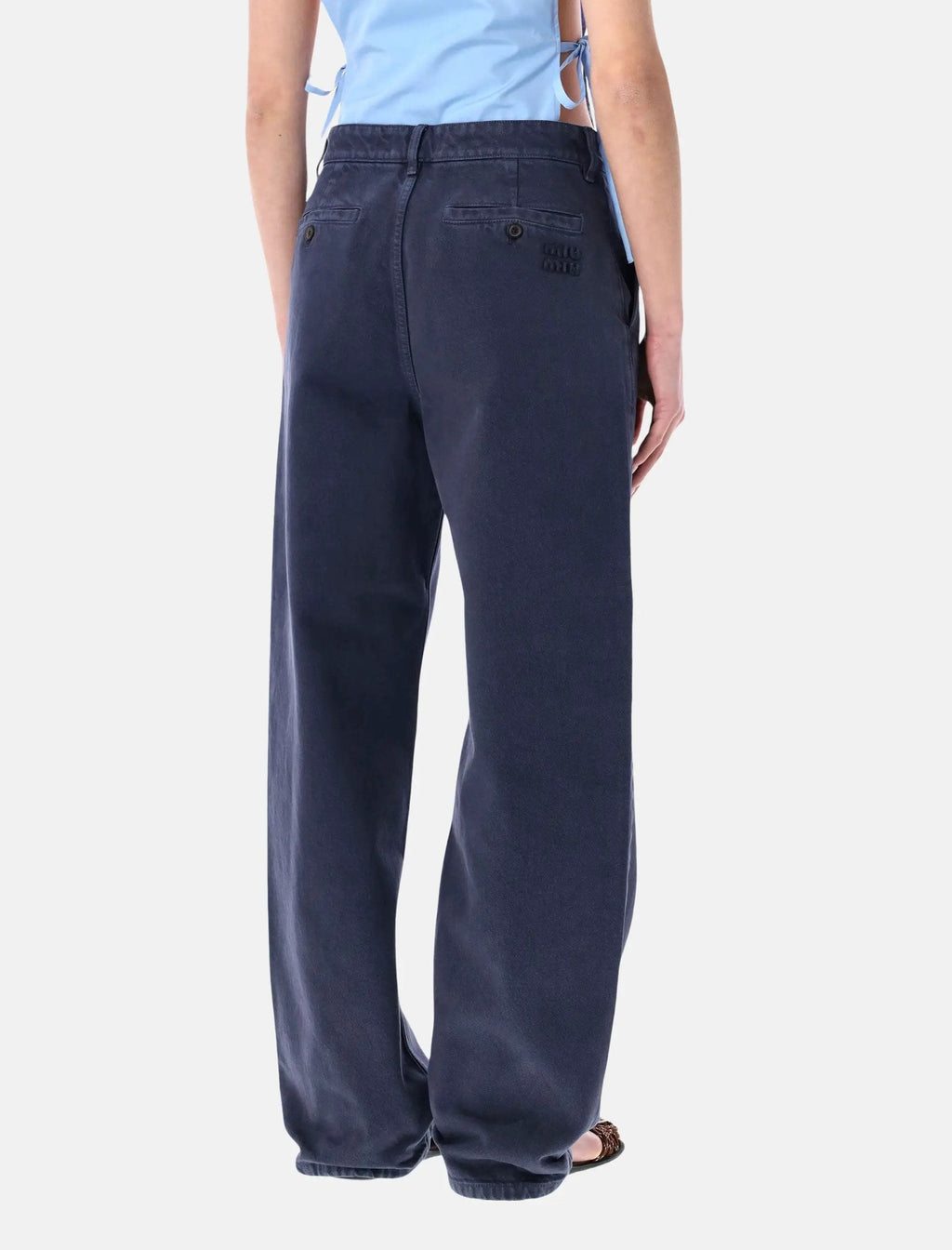 Gabardine Straight Pants Miu miu оригінал – Купити в Україні – вид ззаду