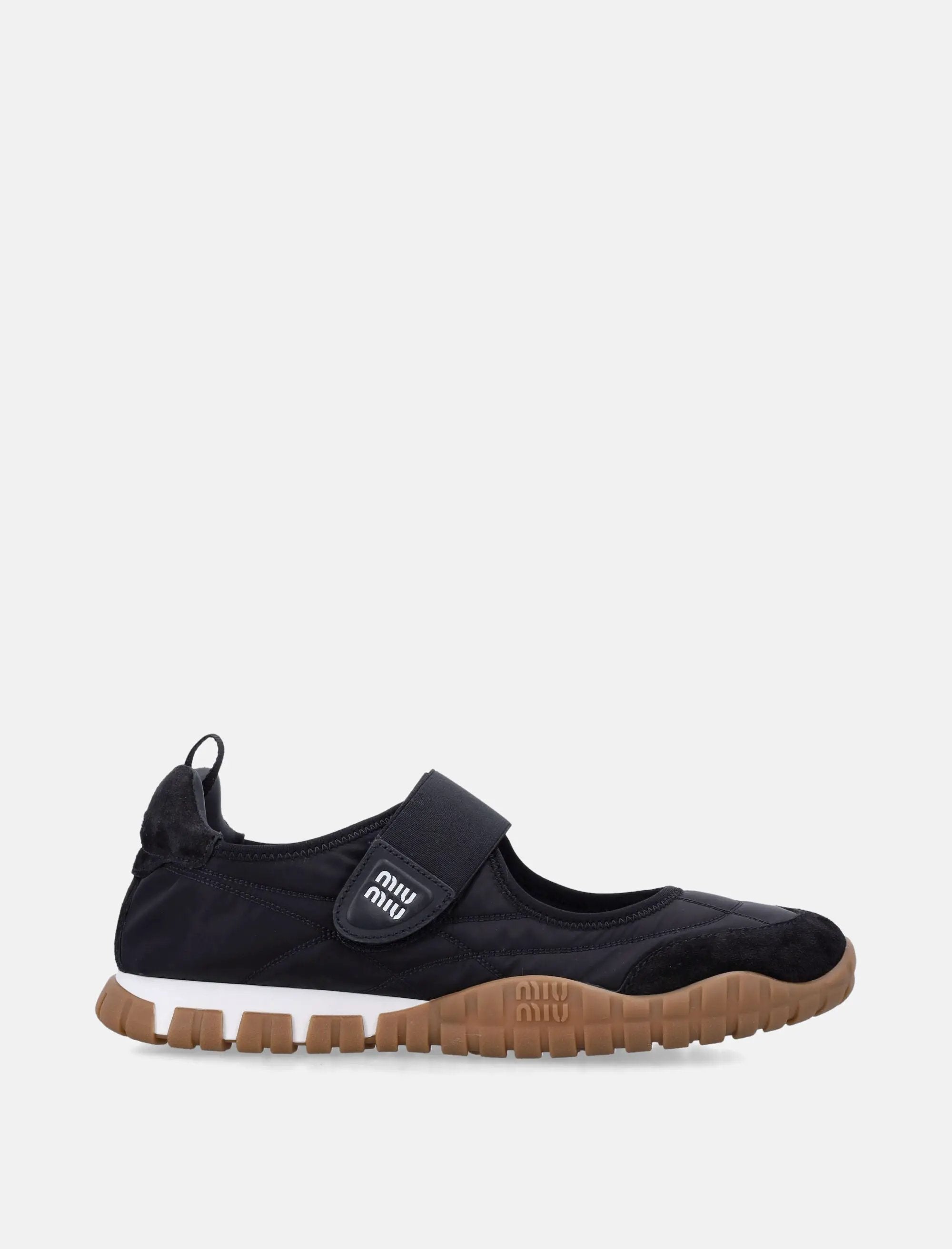 Tyre Ballerinas In Technical Fabric And Suede Miu miu – Гарантія оригінальності – боковий вид