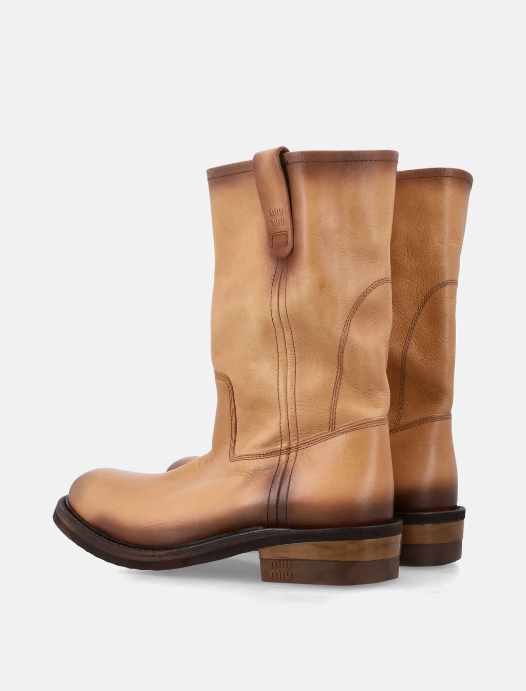Foule Leather Booties Miu miu оригінал – Купити в Україні – збільшений вид