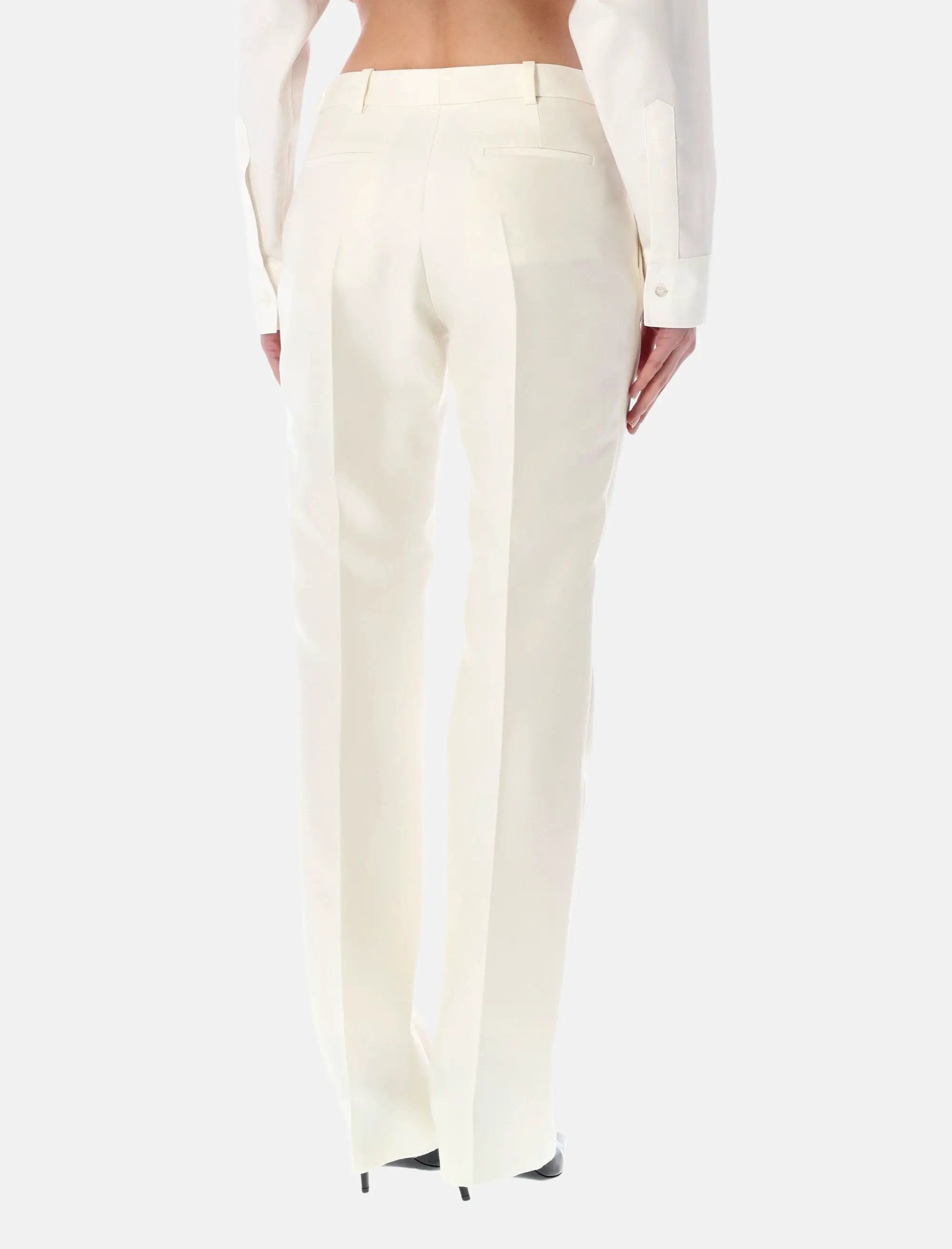 Оригінальна Ivory Slim Tailored Trousers Balenciaga – вид ззаду