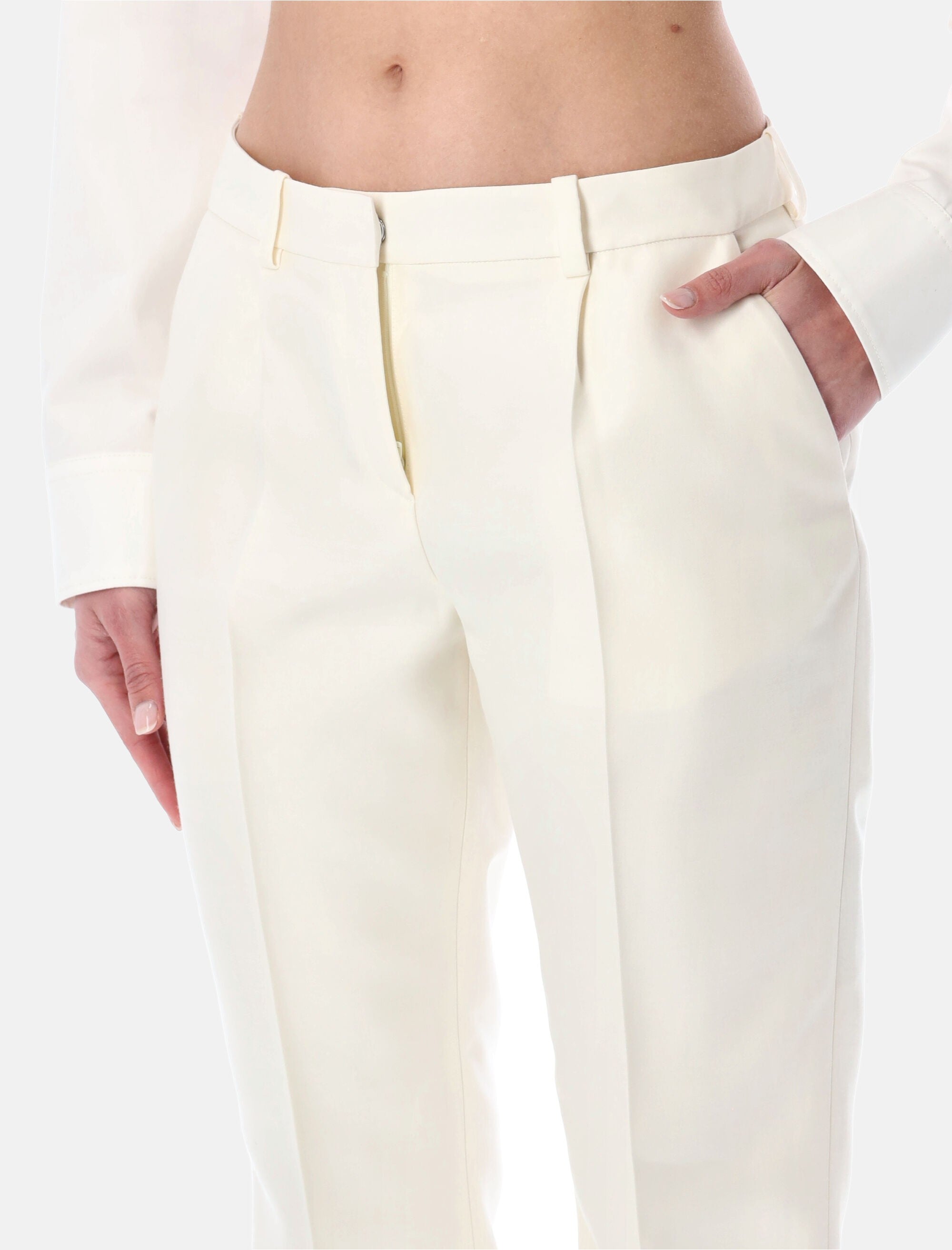 Оригінальна Ivory Slim Tailored Trousers Balenciaga – детальний вид