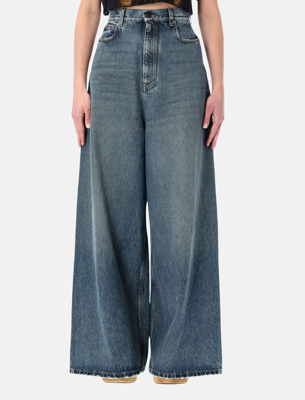 Super High Waist Wide Jeans Balenciaga оригінал – Купити в Україні – боковий вид