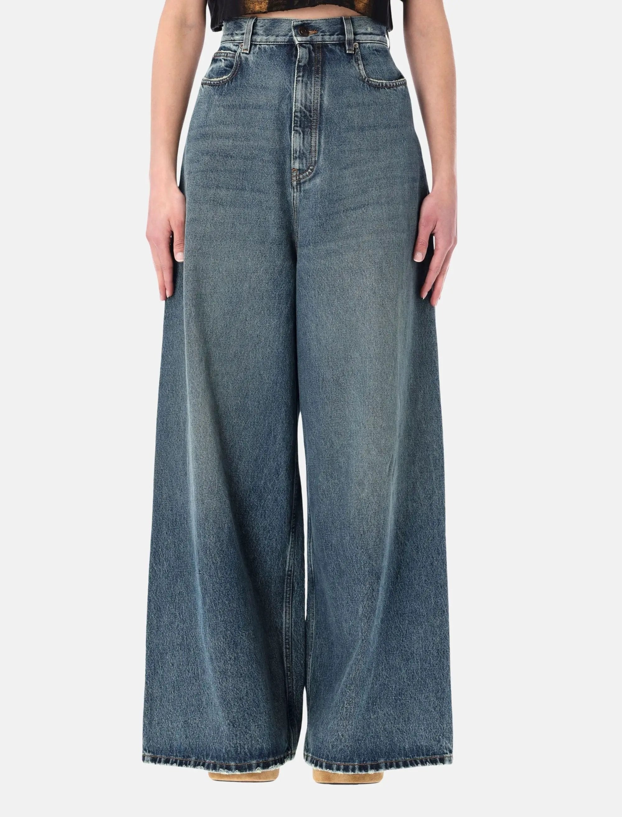 Super High Waist Wide Jeans Balenciaga оригінал – Купити в Україні – боковий вид