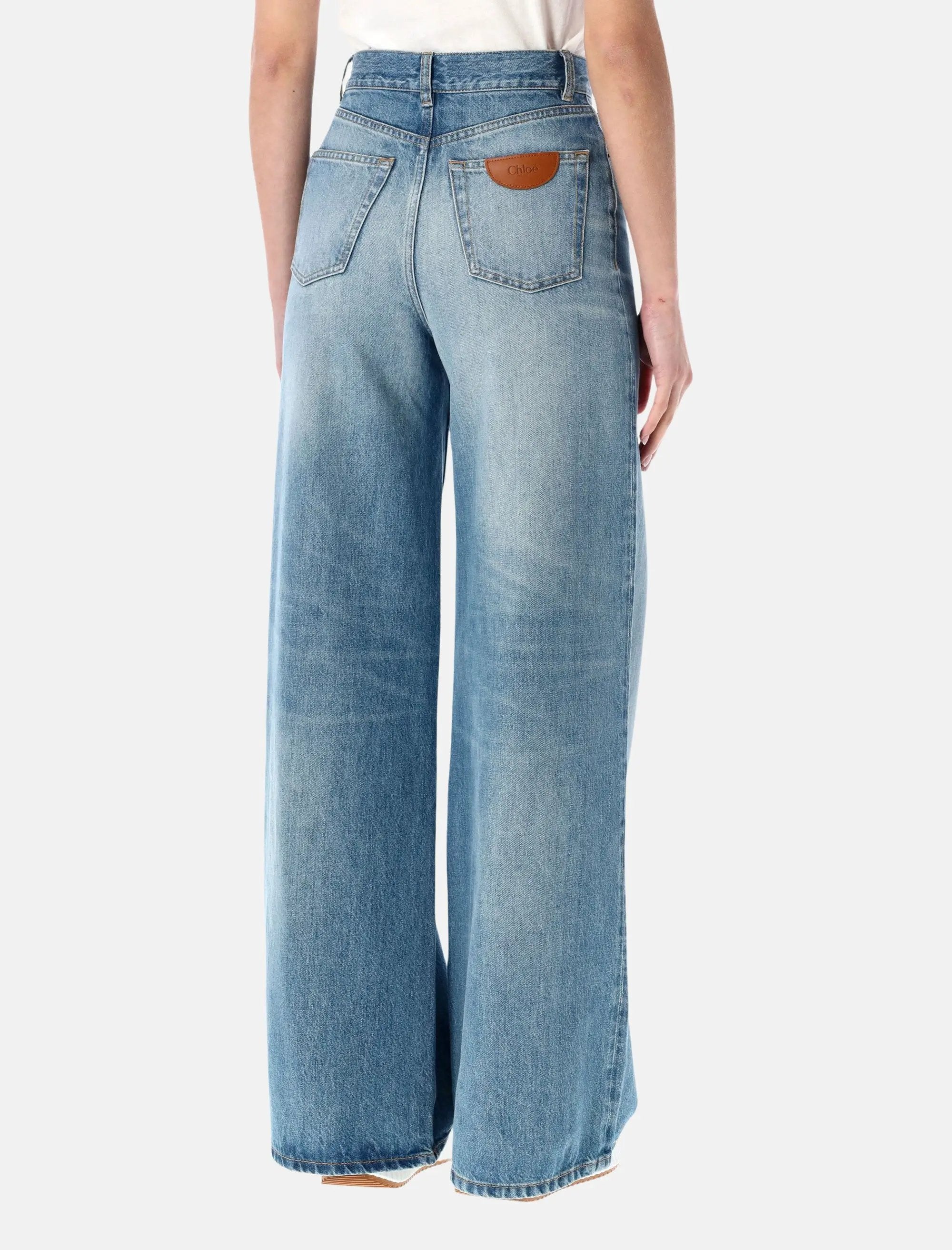 High Rise Wide Leg Jeans Chloe оригінал – Купити в Україні – вид ззаду