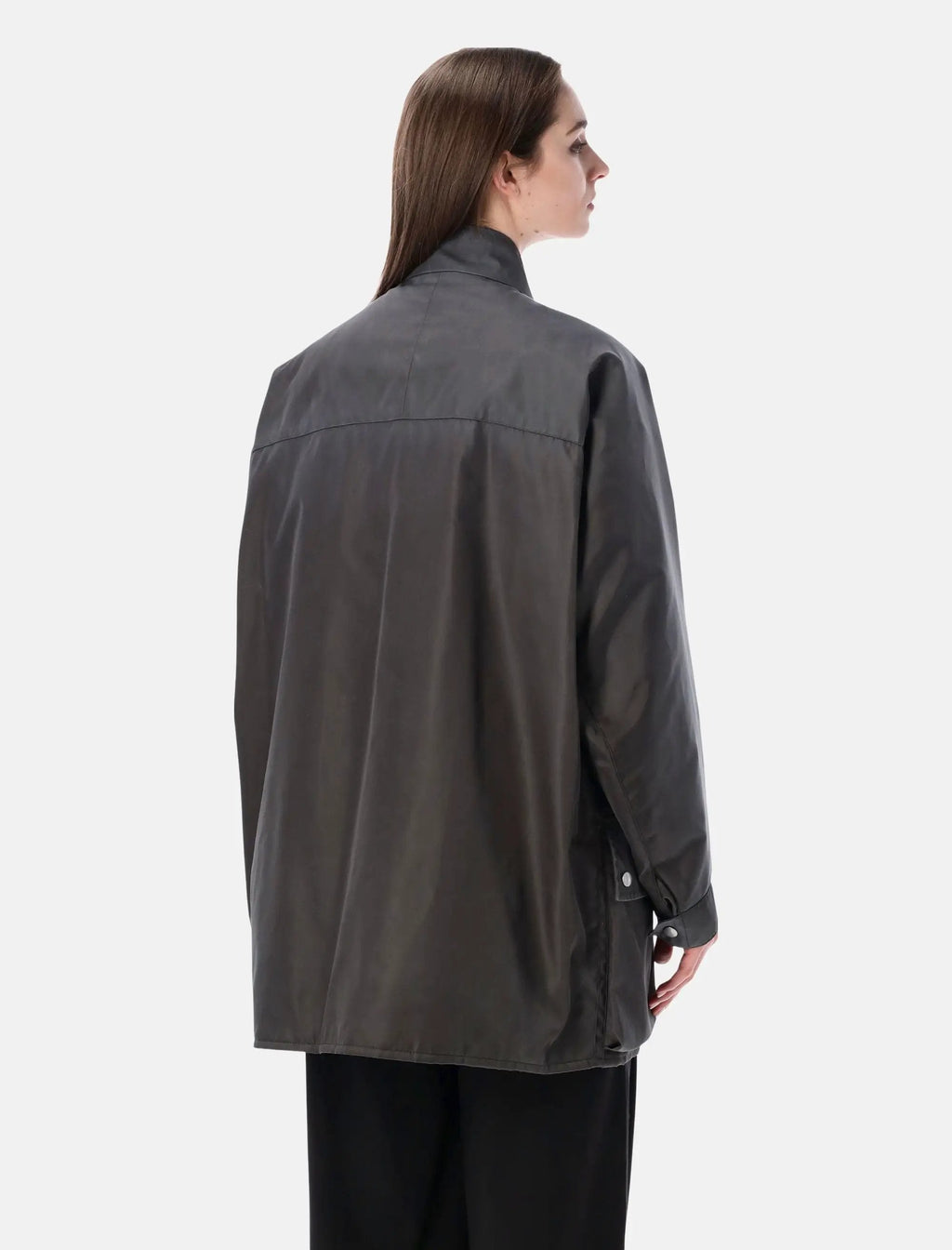 Оригінальна Washed Re Nylon Caban Jacket Prada – вид ззаду