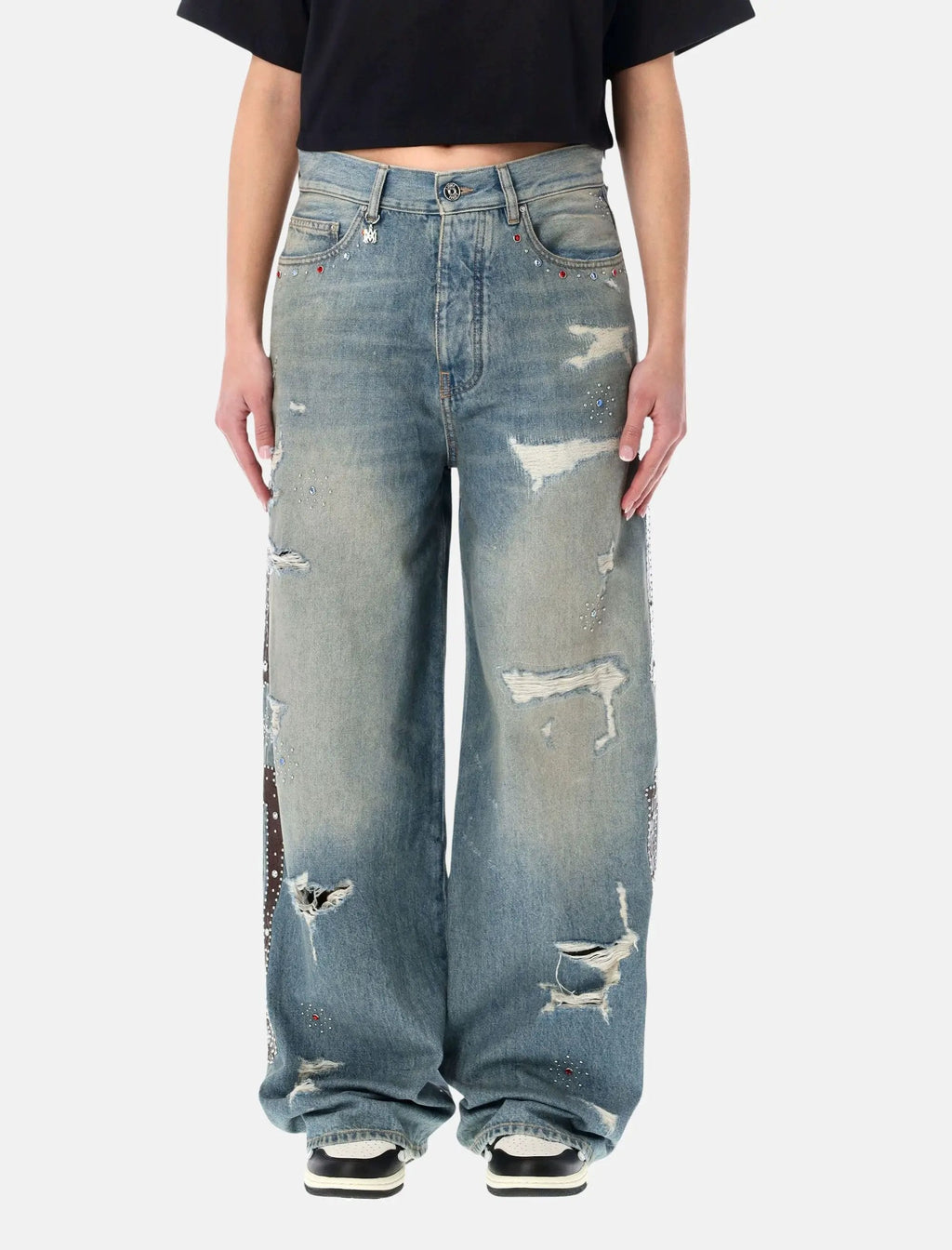 Bones Wide Leg Studded Jeans Amiri оригінал – Купити в Україні – боковий вид