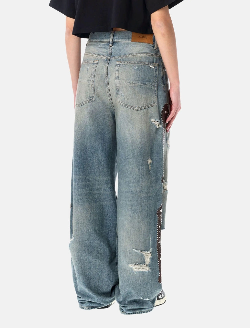 Bones Wide Leg Studded Jeans Amiri оригінал – Купити в Україні – вид ззаду