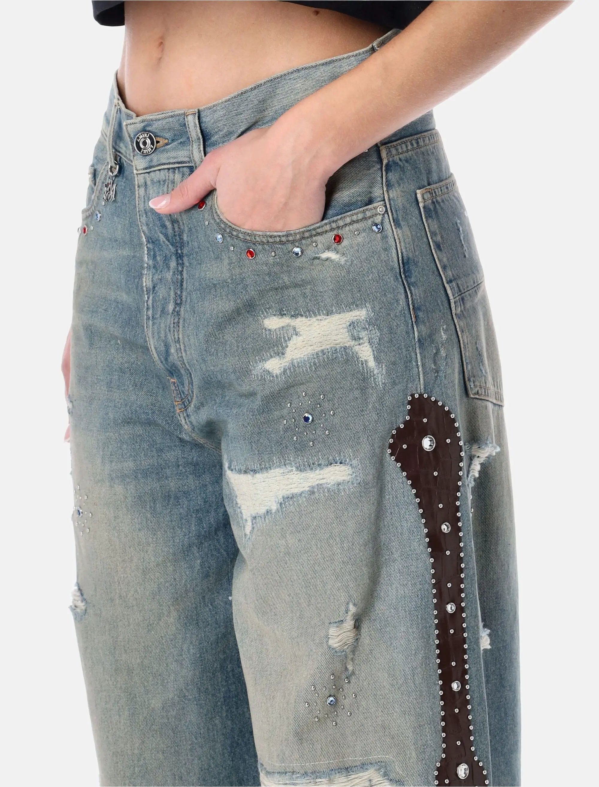 Bones Wide Leg Studded Jeans Amiri оригінал – Купити в Україні – детальний вид
