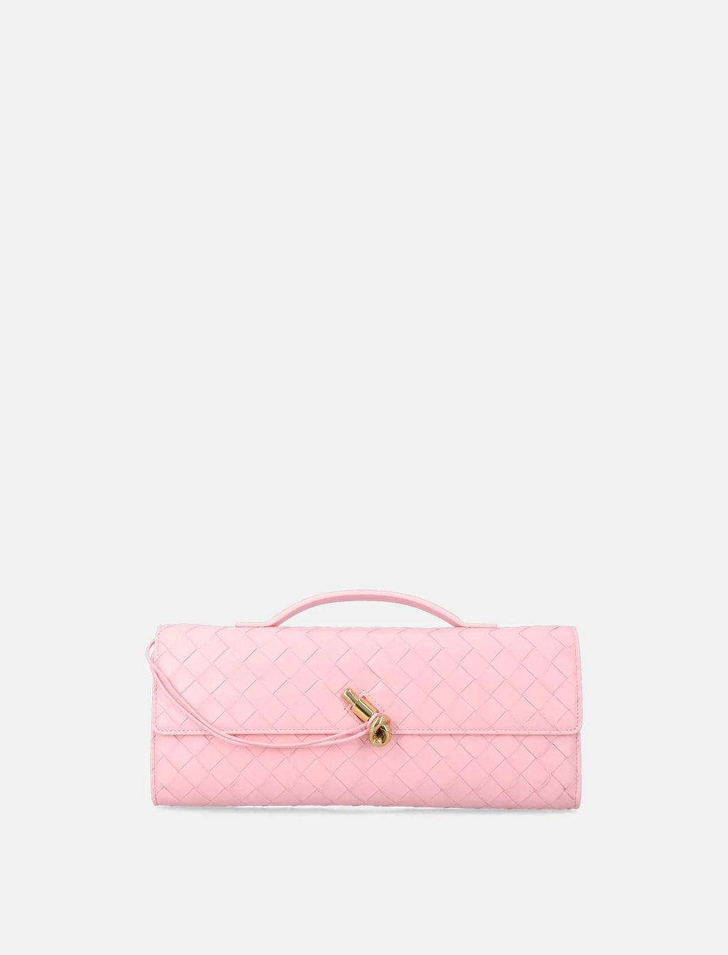 Andiamo Intrecciato Leather Clutch Bottega veneta – Гарантія оригінальності – боковий вид