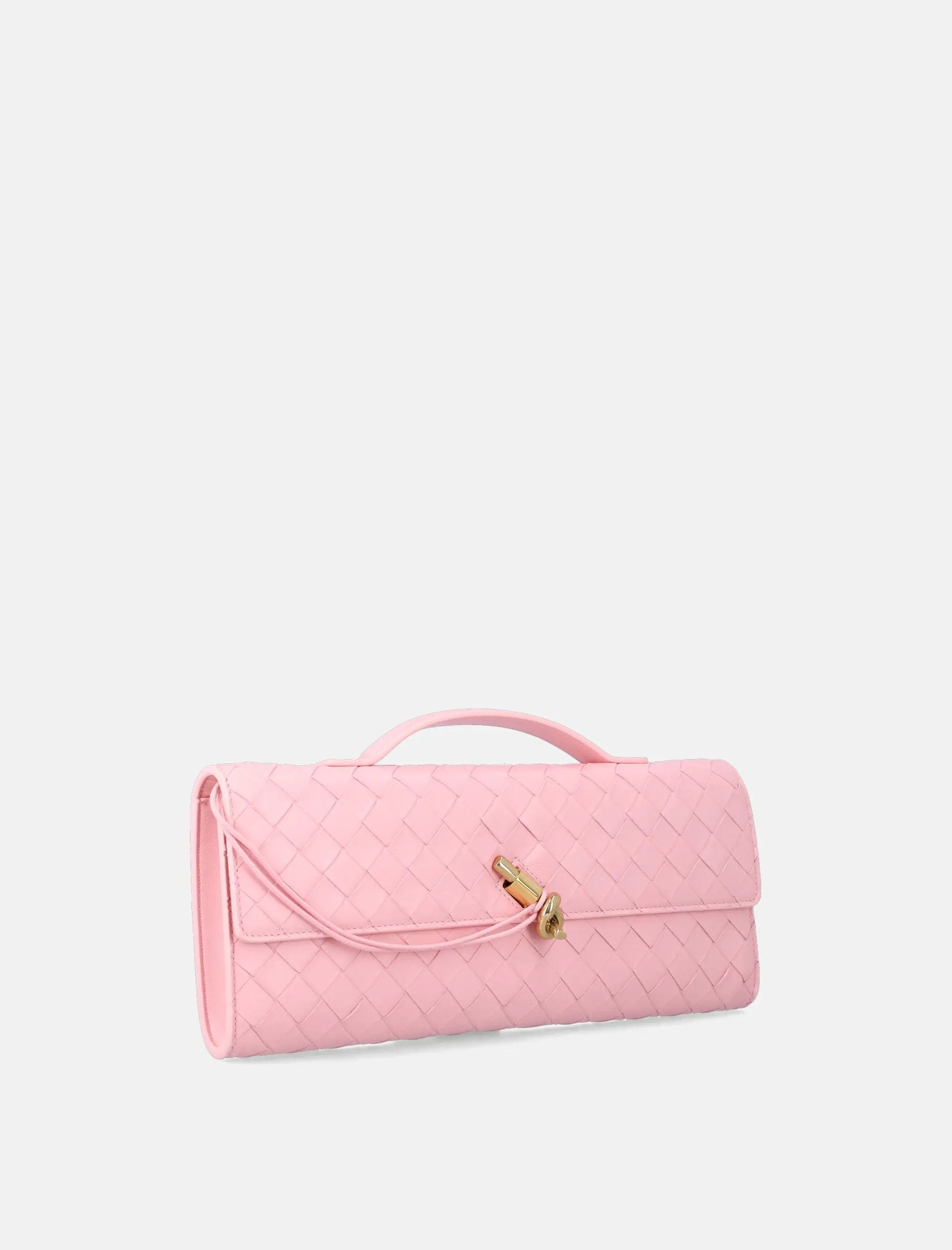 Andiamo Intrecciato Leather Clutch Bottega veneta – Гарантія оригінальності – детальний вид
