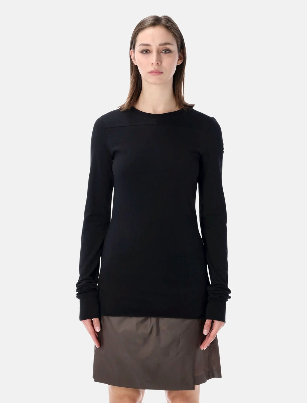 Оригінальна Long Sleeve Knit Tee Knitted Girder Black Moncler – боковий вид