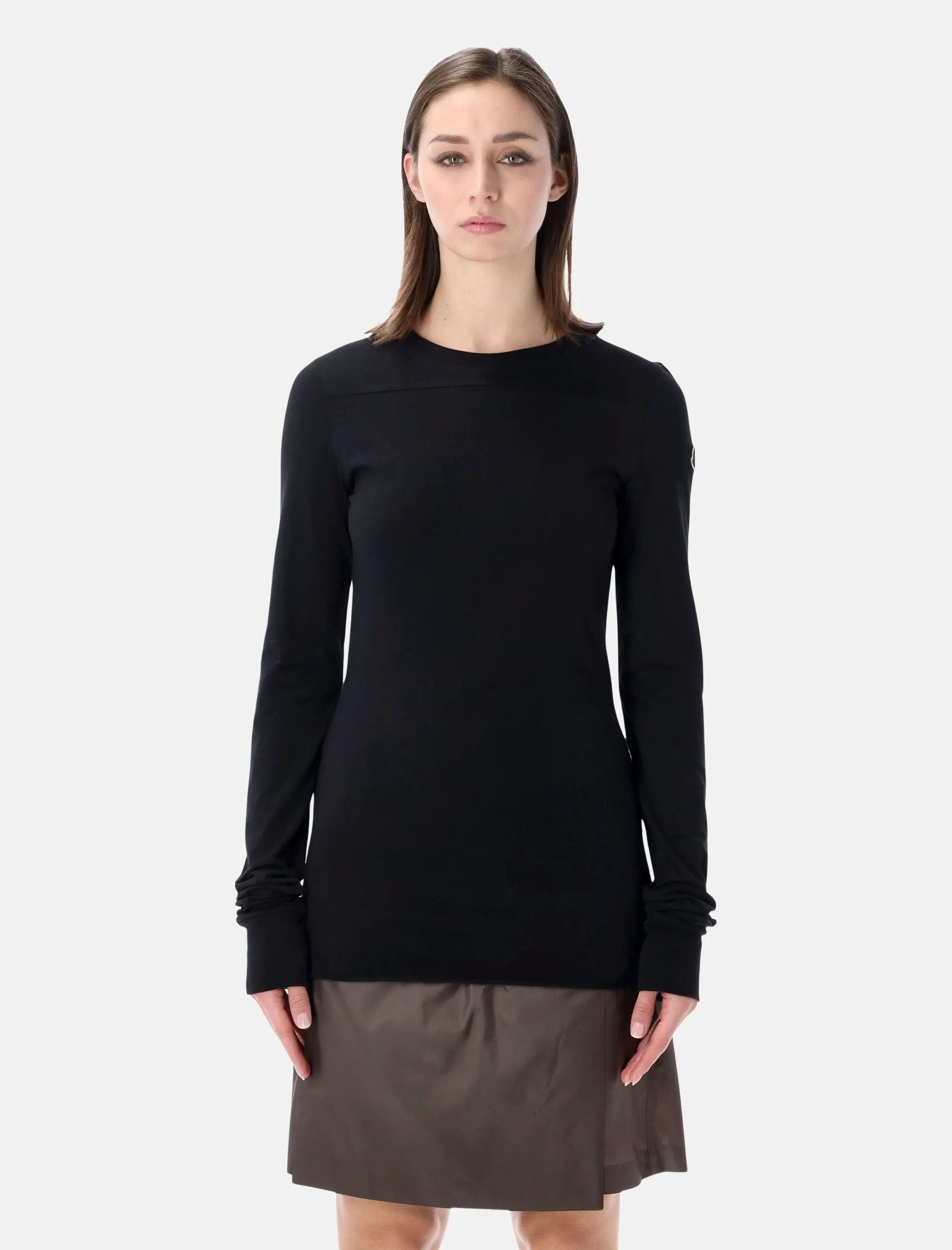 Оригінальна Long Sleeve Knit Tee Knitted Girder Black Moncler – боковий вид