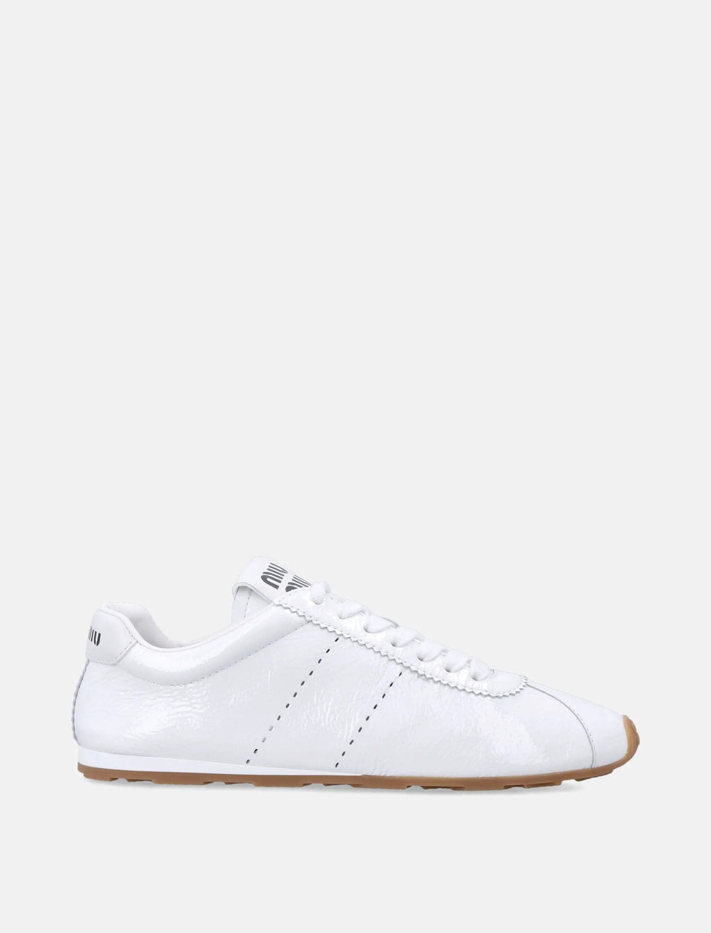 Plume Patent Leather Sneakers Miu miu – Гарантія оригінальності – боковий вид