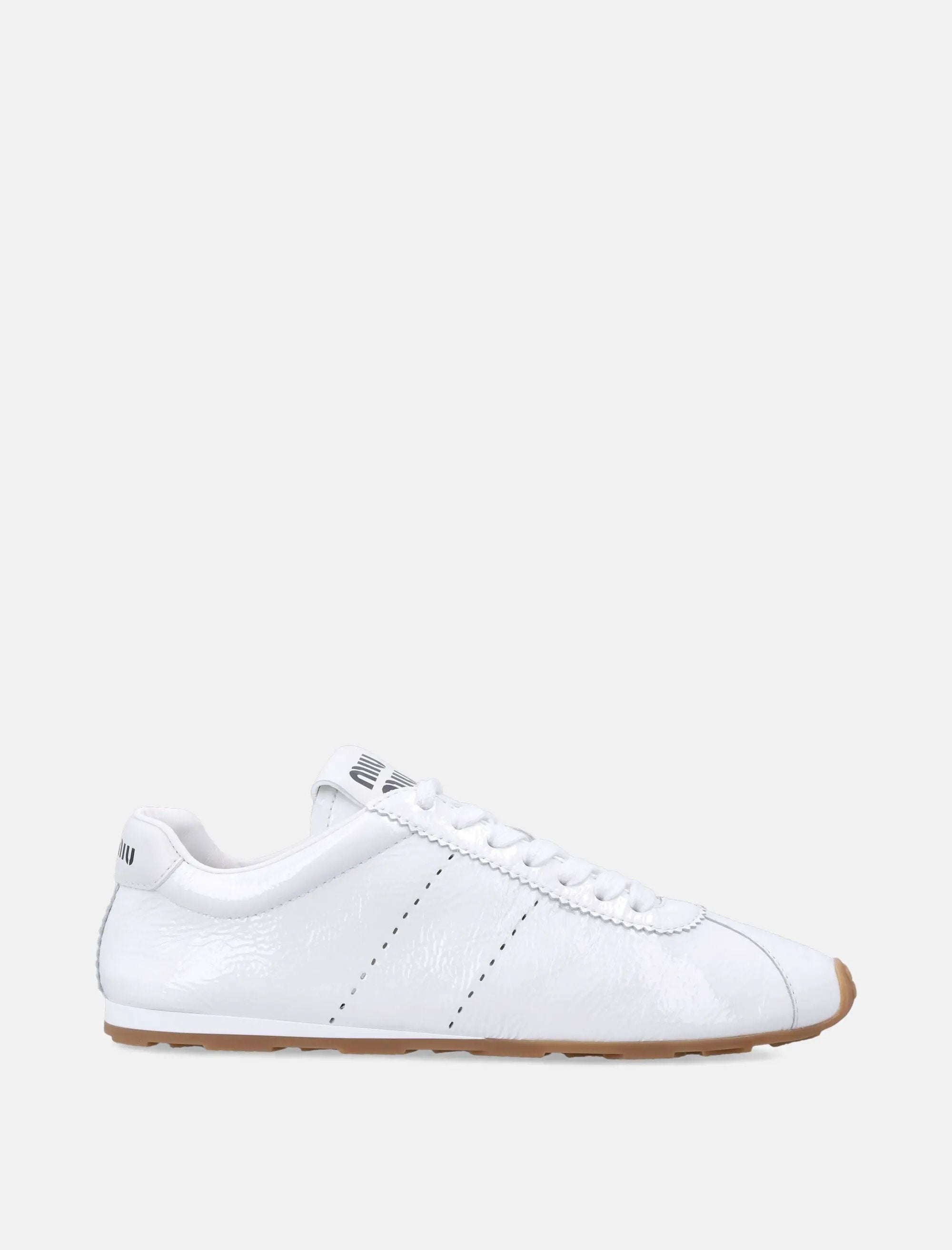 Plume Patent Leather Sneakers Miu miu – Гарантія оригінальності – боковий вид