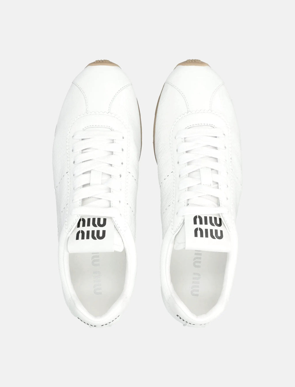 Plume Patent Leather Sneakers Miu miu – Гарантія оригінальності – вид ззаду
