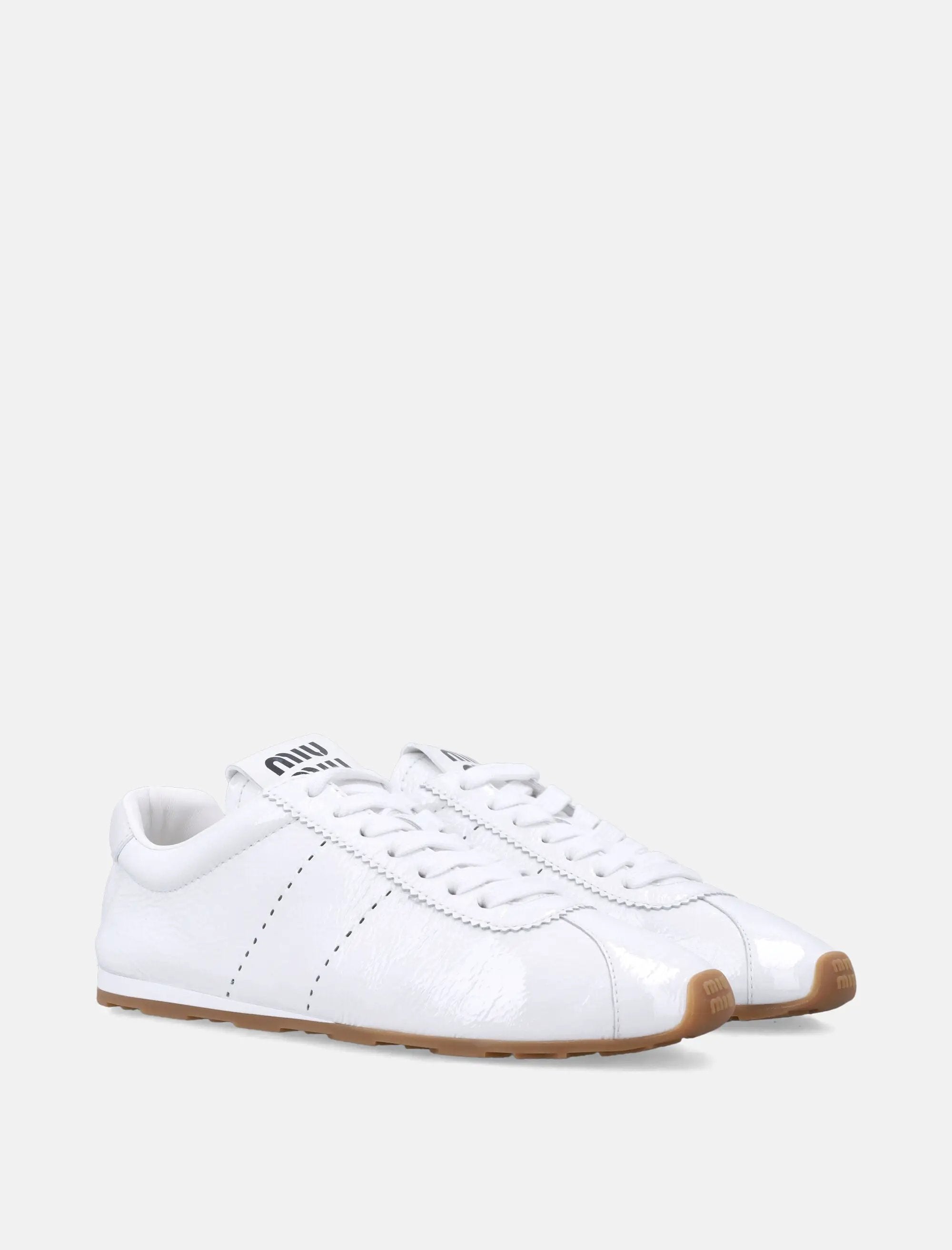 Plume Patent Leather Sneakers Miu miu – Гарантія оригінальності – детальний вид