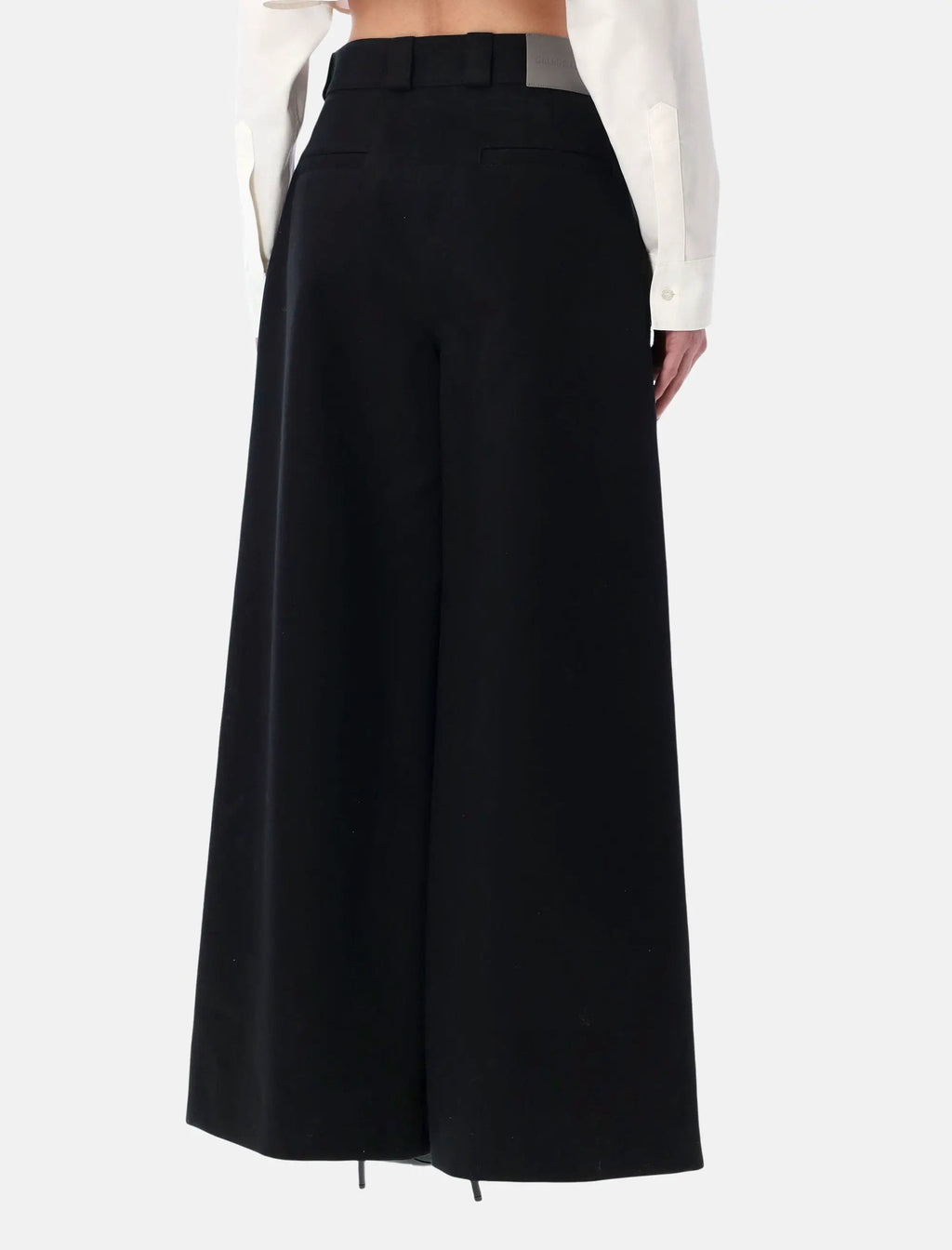 Оригінальна Black High Waisted Wide Leg Pants Balenciaga – вид ззаду