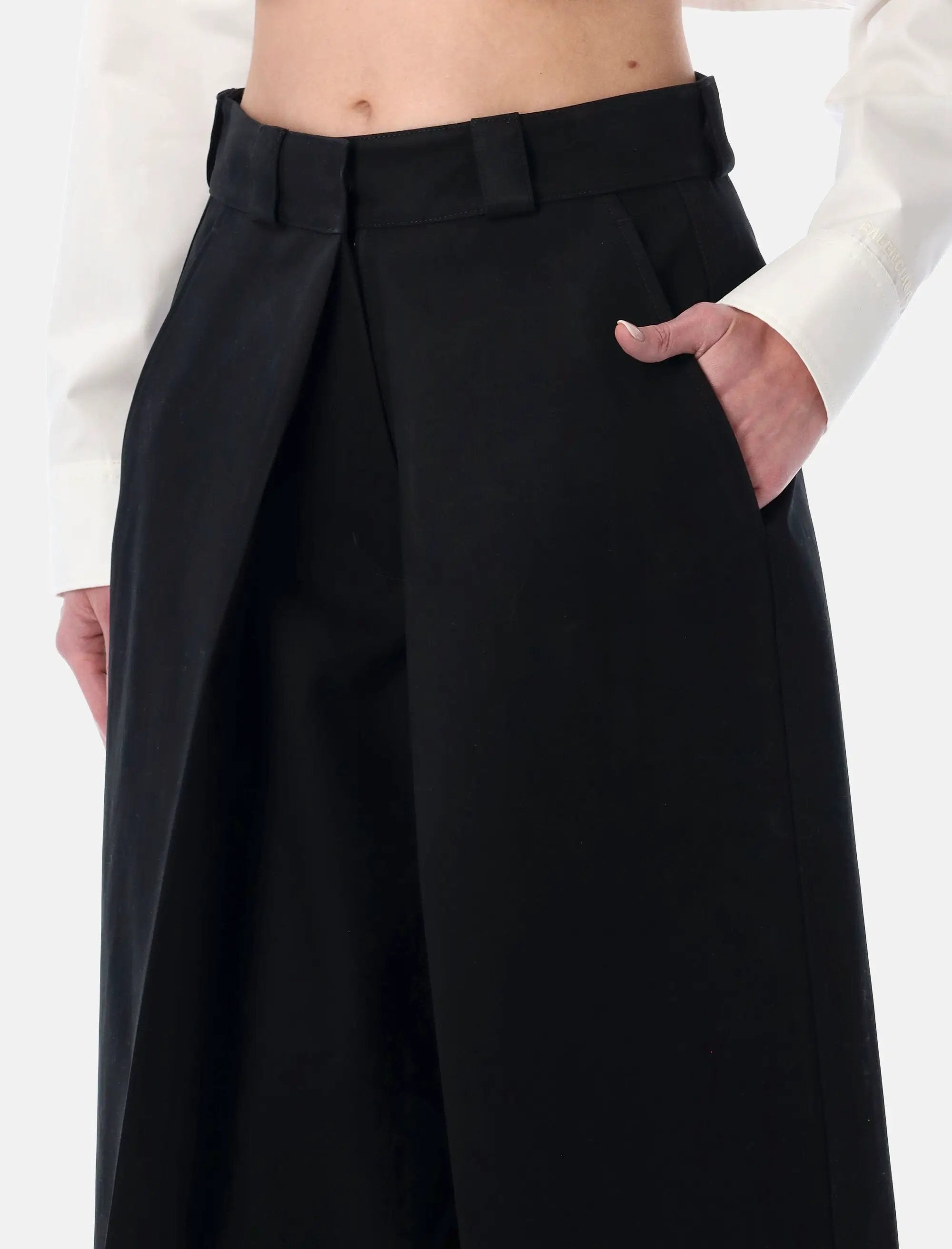 Оригінальна Black High Waisted Wide Leg Pants Balenciaga – детальний вид