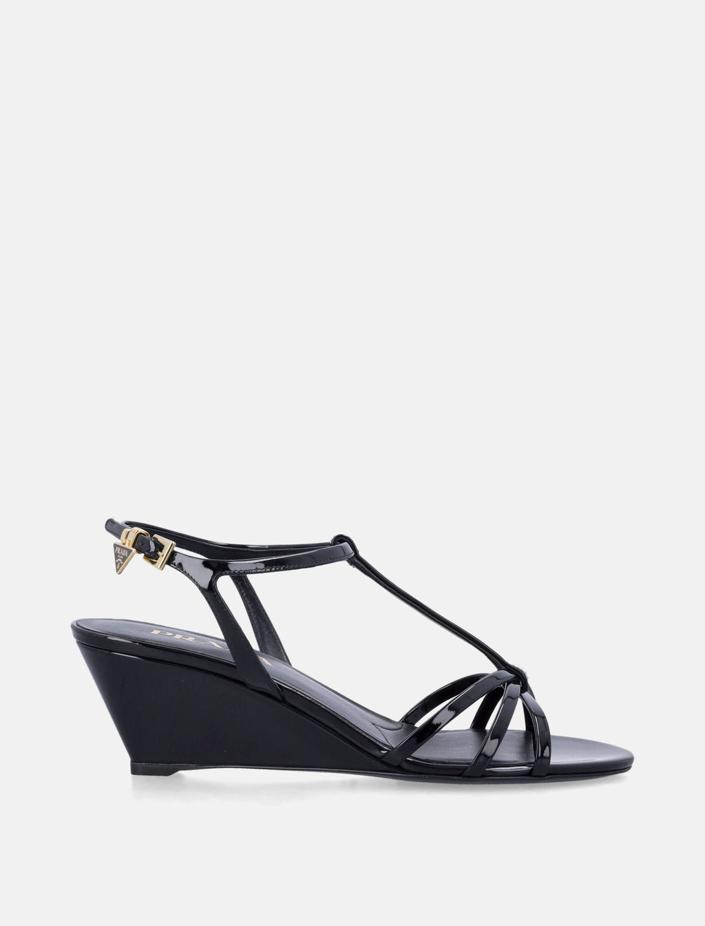 Patent Leather Wedge Sandals Prada оригінал – Купити в Україні – боковий вид