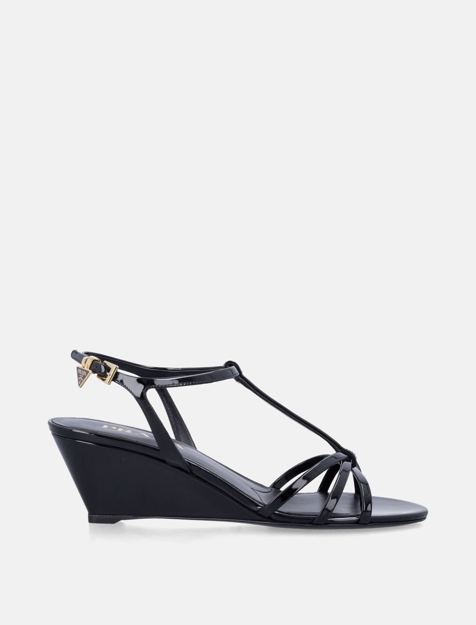 Patent Leather Wedge Sandals Prada оригінал – Купити в Україні – боковий вид