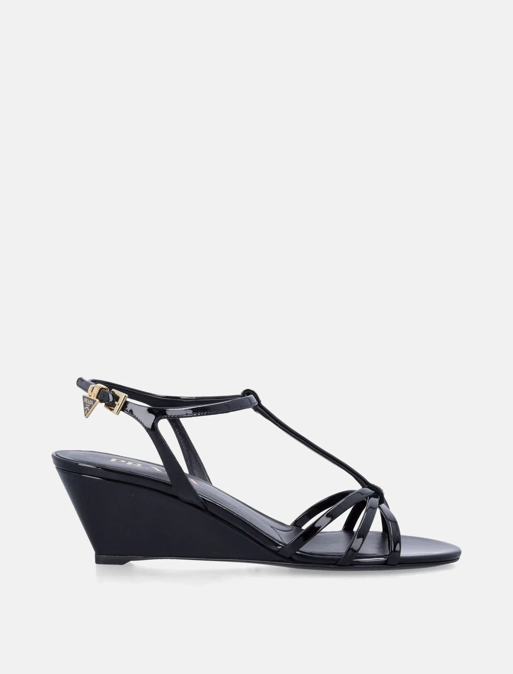 Patent Leather Wedge Sandals Prada оригінал – Купити в Україні – боковий вид