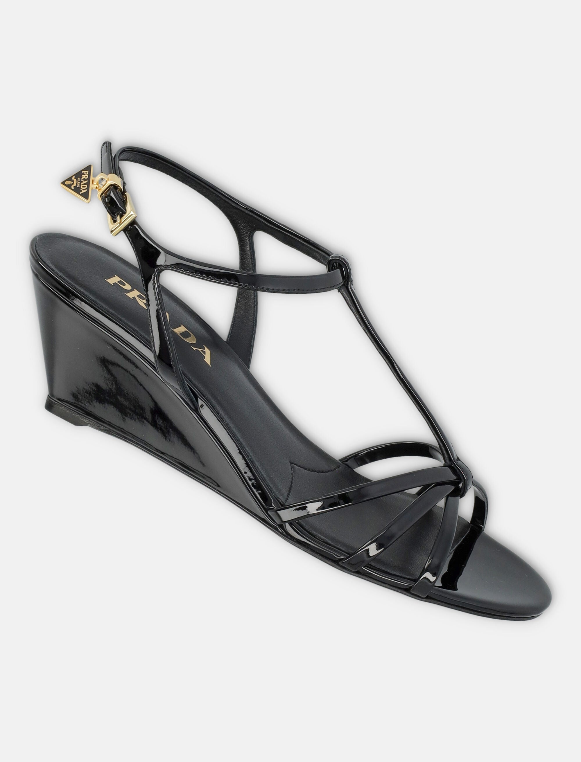 Patent Leather Wedge Sandals Prada оригінал – Купити в Україні – детальний вид