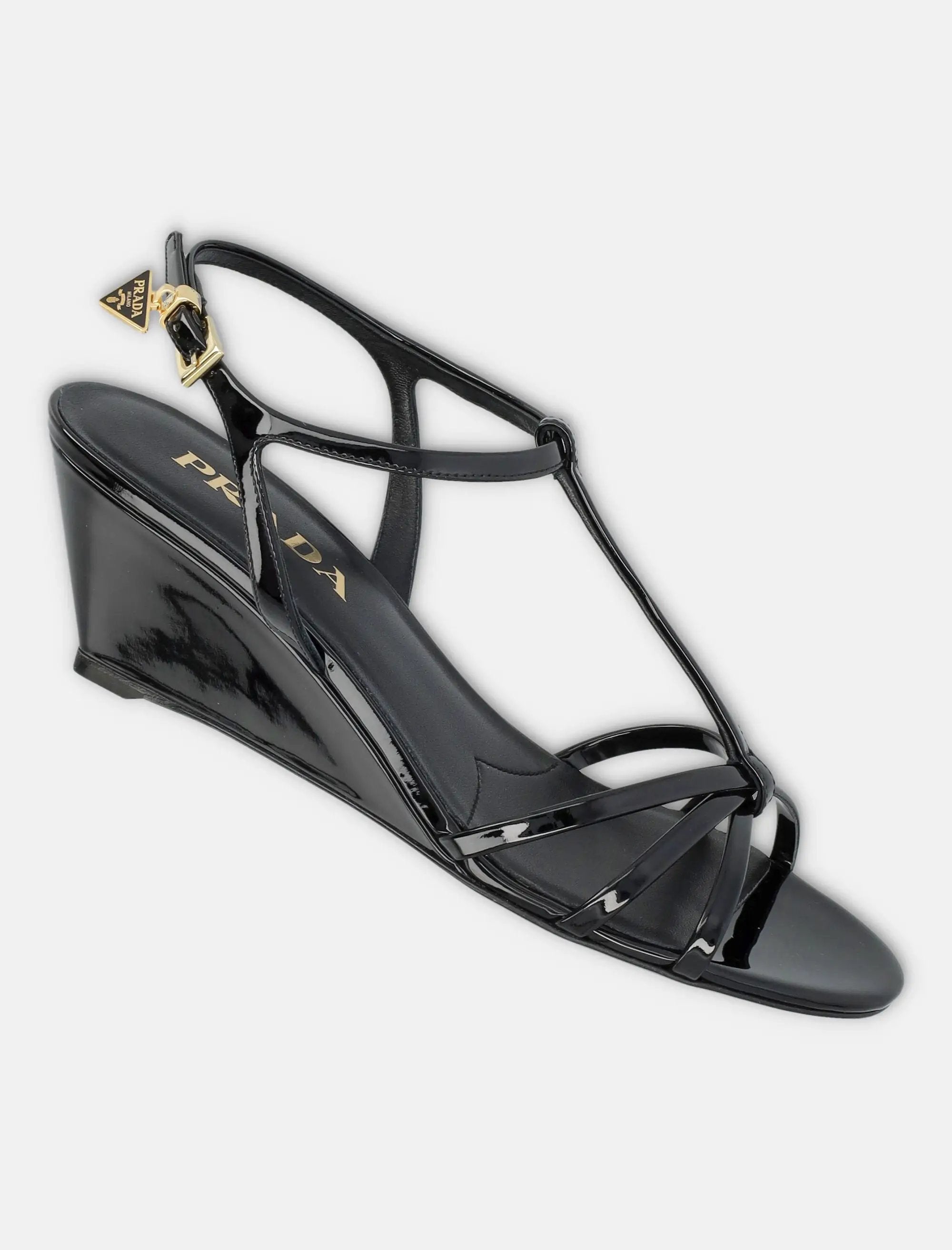 Patent Leather Wedge Sandals Prada оригінал – Купити в Україні – детальний вид