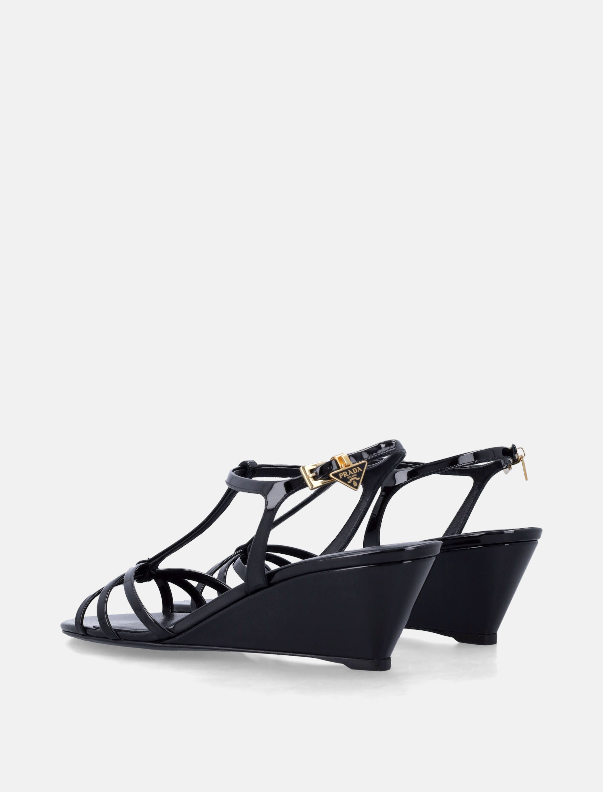 Patent Leather Wedge Sandals Prada оригінал – Купити в Україні – збільшений вид