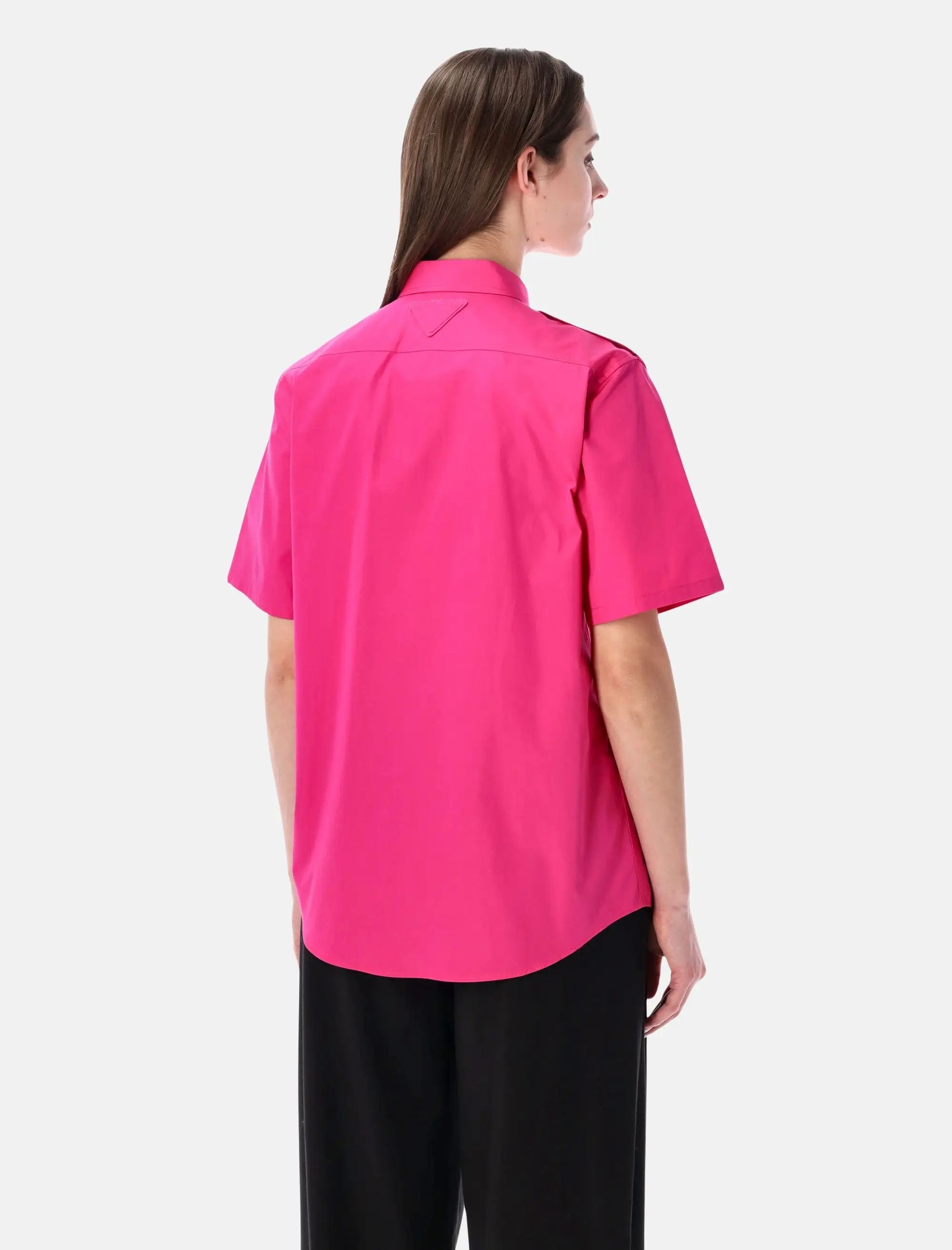 Cotton Poplin Classic Shirt Prada – Гарантія оригінальності – вид ззаду