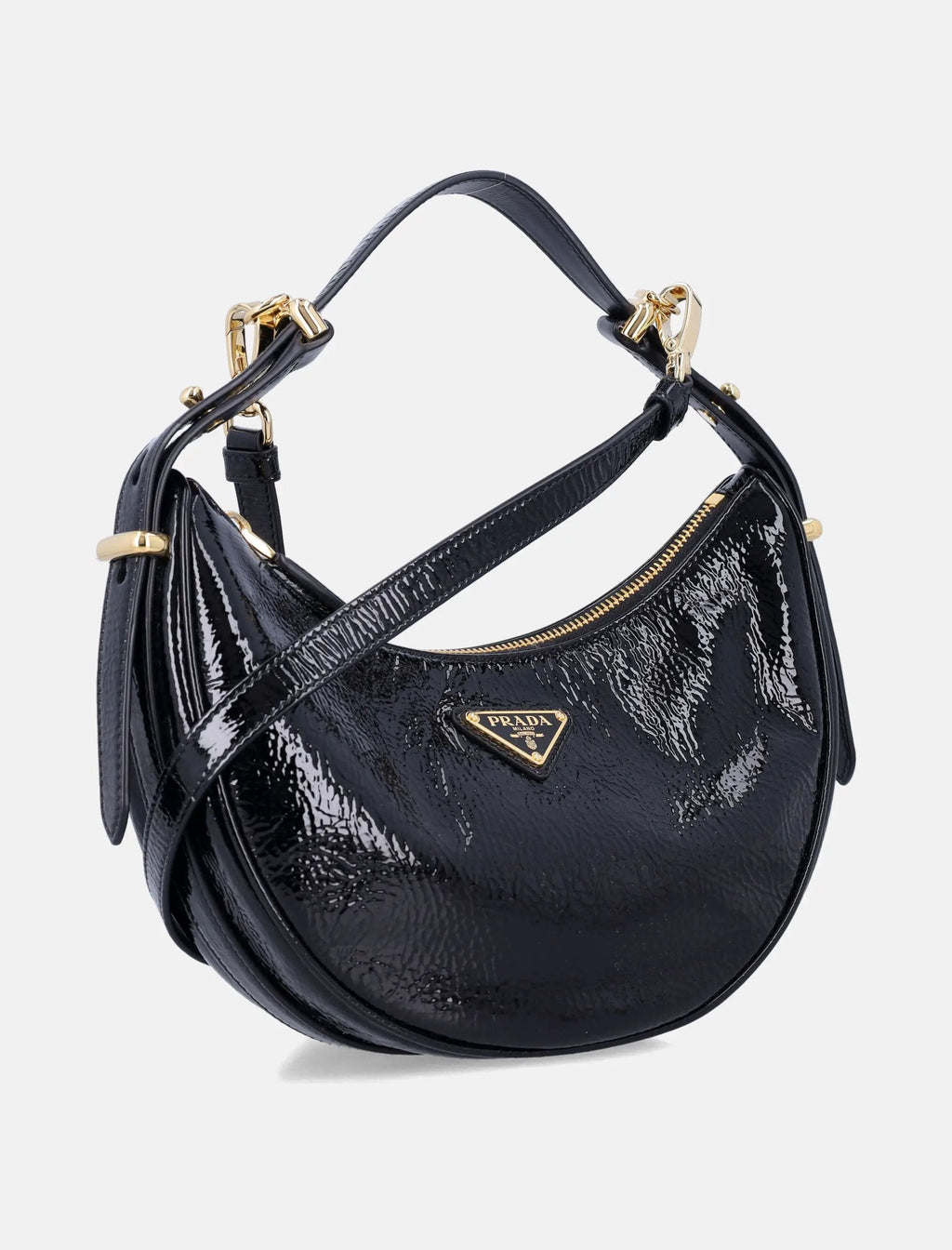 Bag Arqué Enameled Triangle Logo Detachable Straps Shine Prada оригінал – Купити в Україні – детальний вид