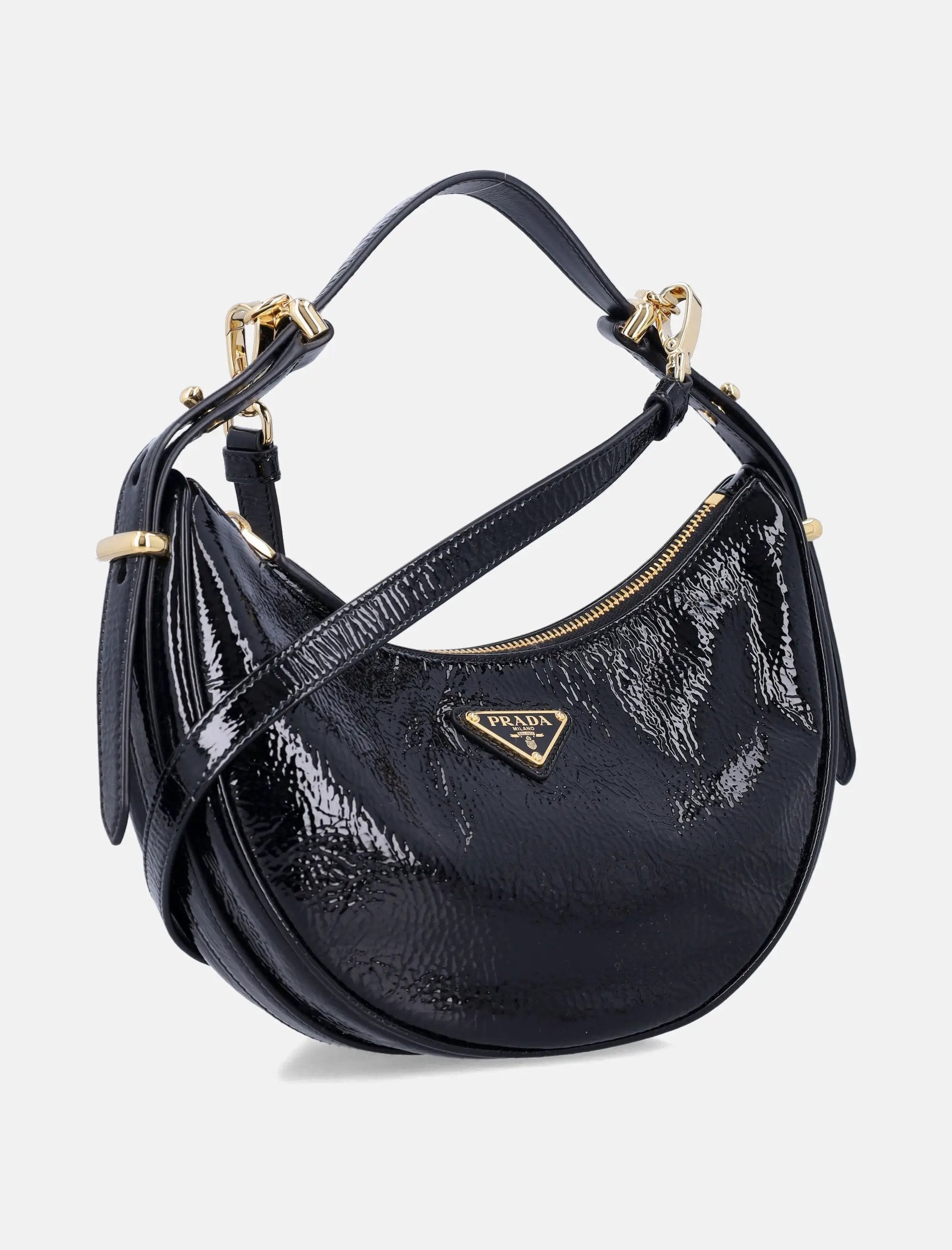 Bag Arqué Enameled Triangle Logo Detachable Straps Shine Prada оригінал – Купити в Україні – детальний вид