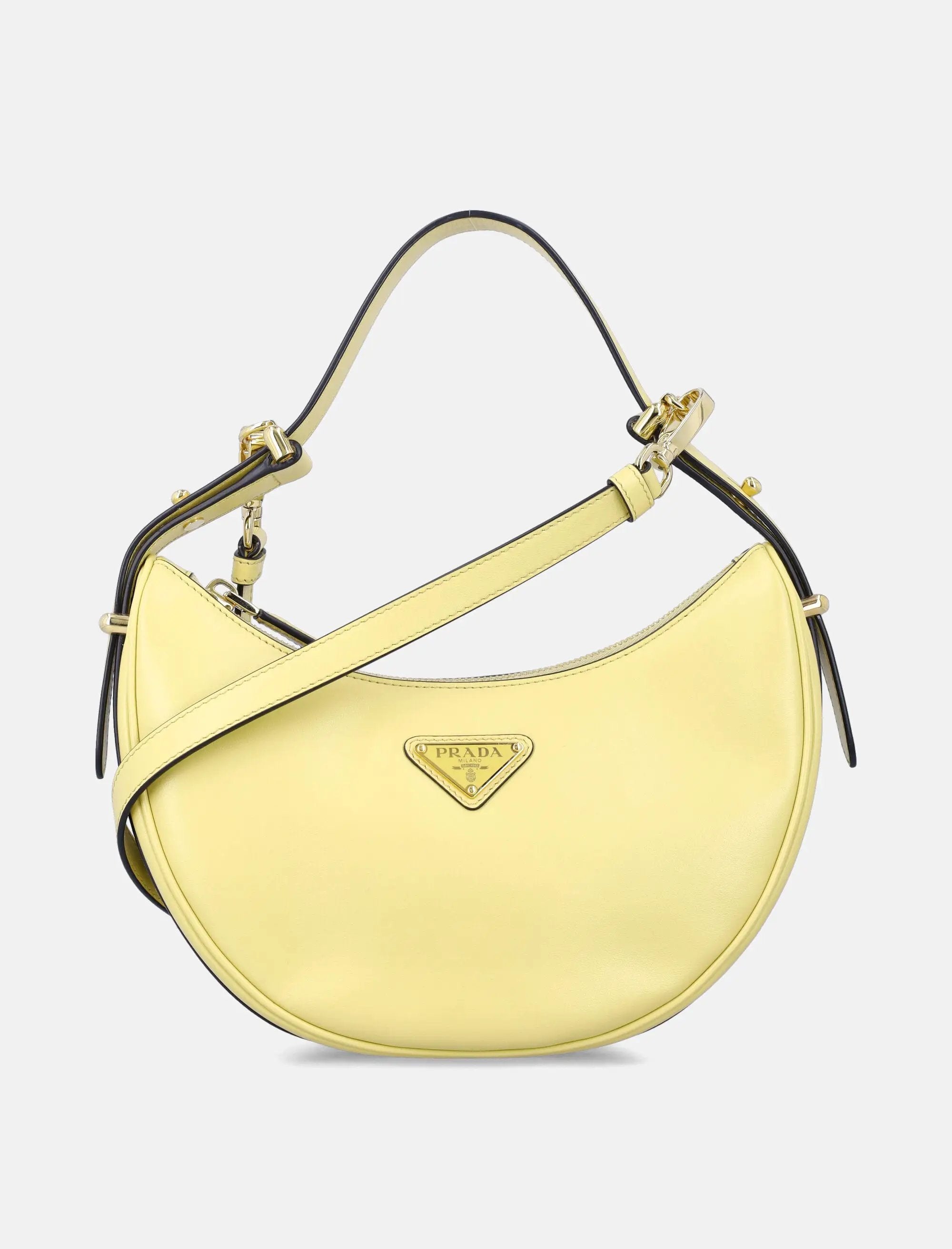 Оригінальна Arqué Small Shoulder Bag Triangle Logo Icon Detail Edition Prada – боковий вид