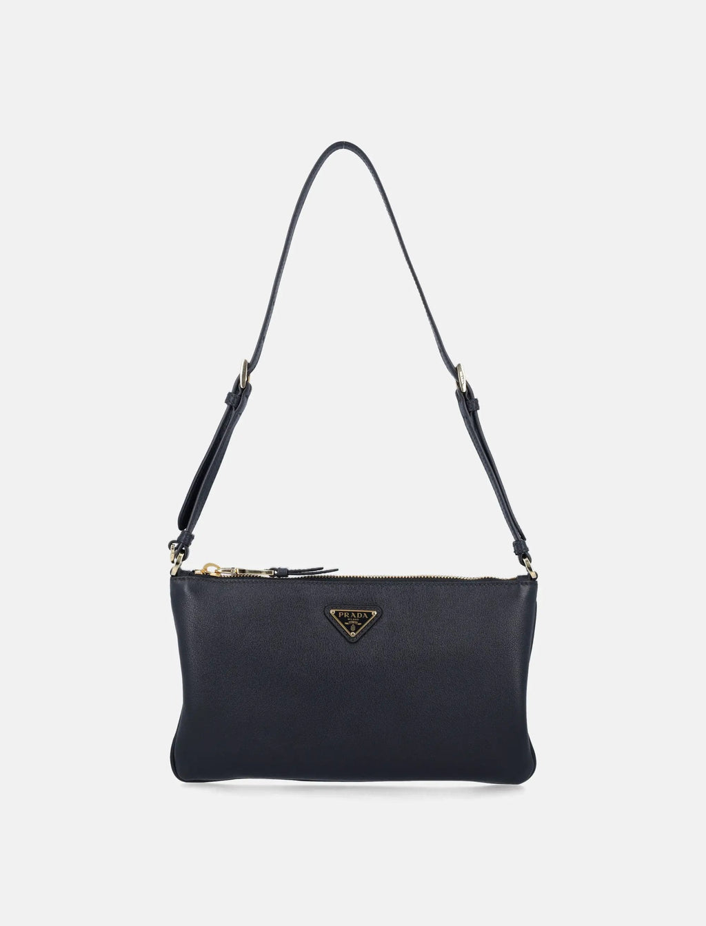 Leather Pouch With Logo Prada – Гарантія оригінальності – боковий вид