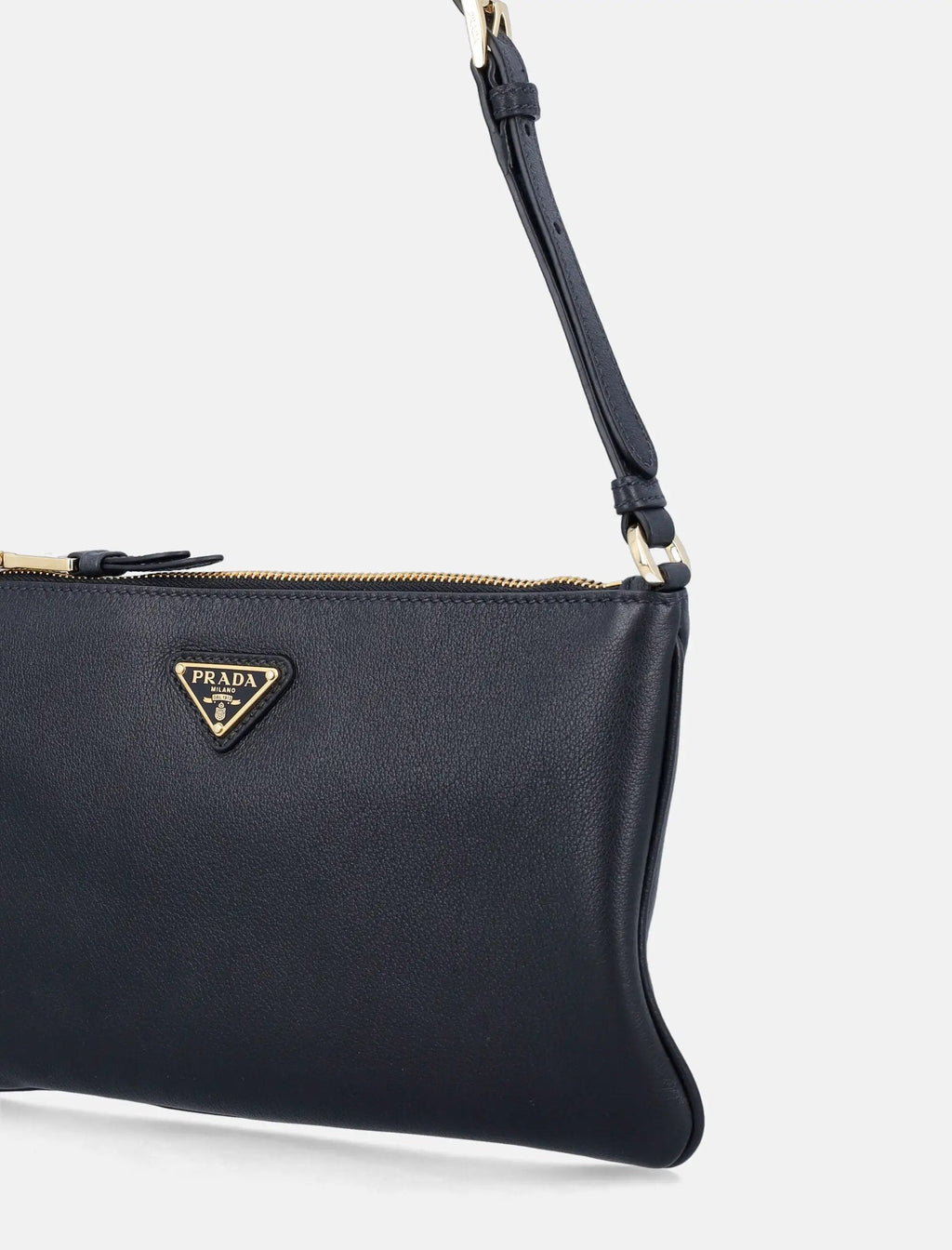 Leather Pouch With Logo Prada – Гарантія оригінальності – вид ззаду